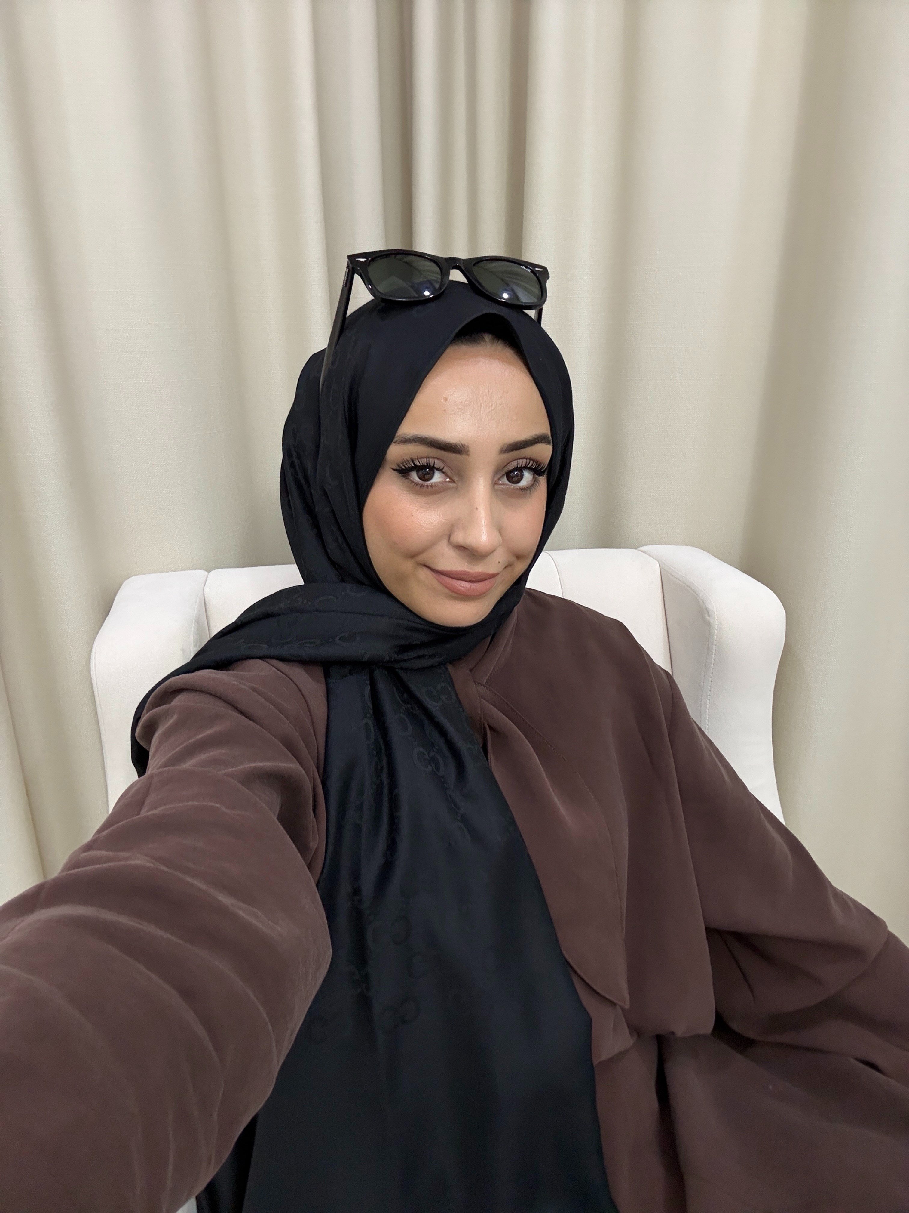 Yün İpek Şal Siyah ( TAM SİYAH )