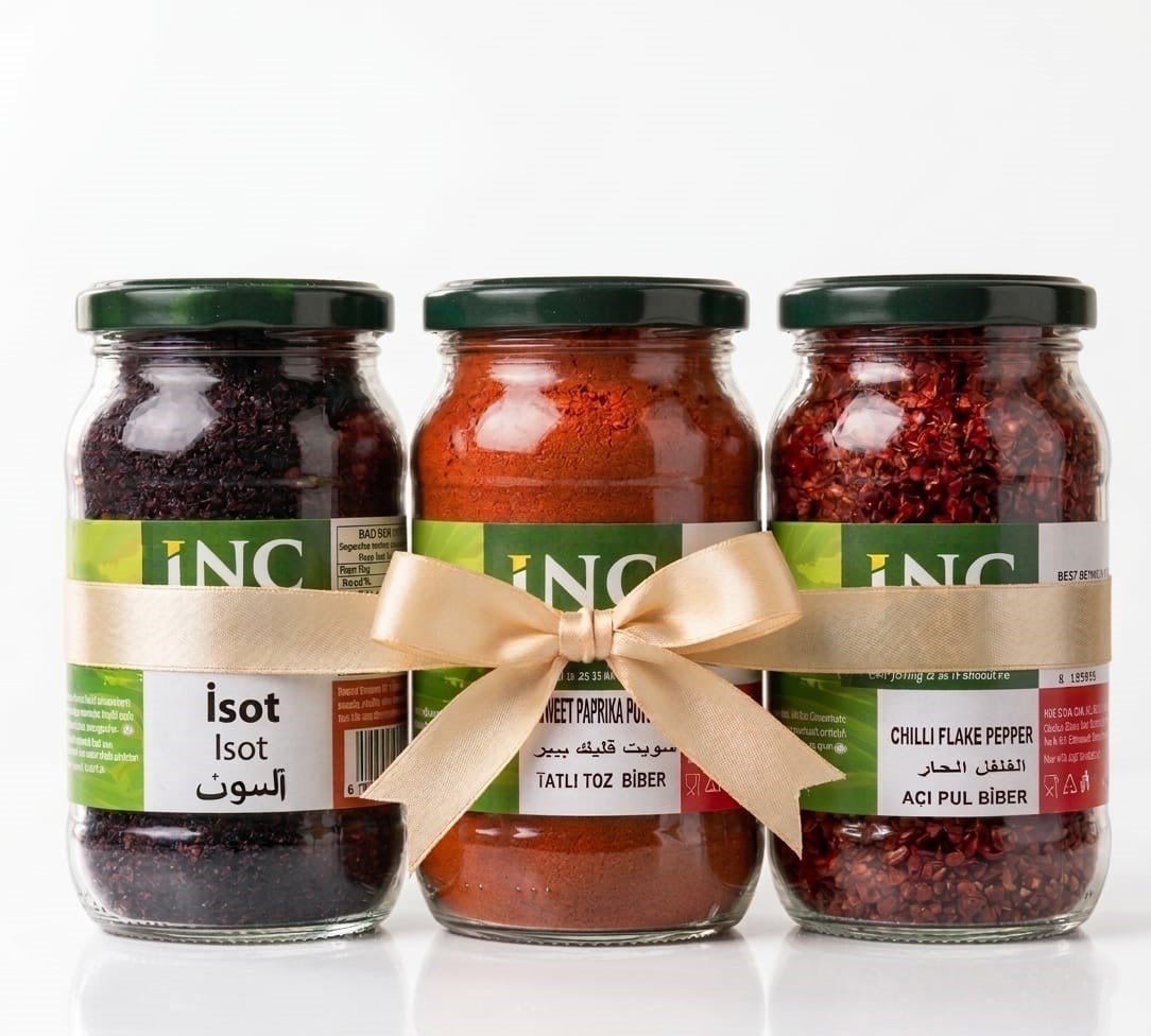 İSOT 200 g-ACI PUL BİBER 150 g-TATLI TOZ BİBER 170 g