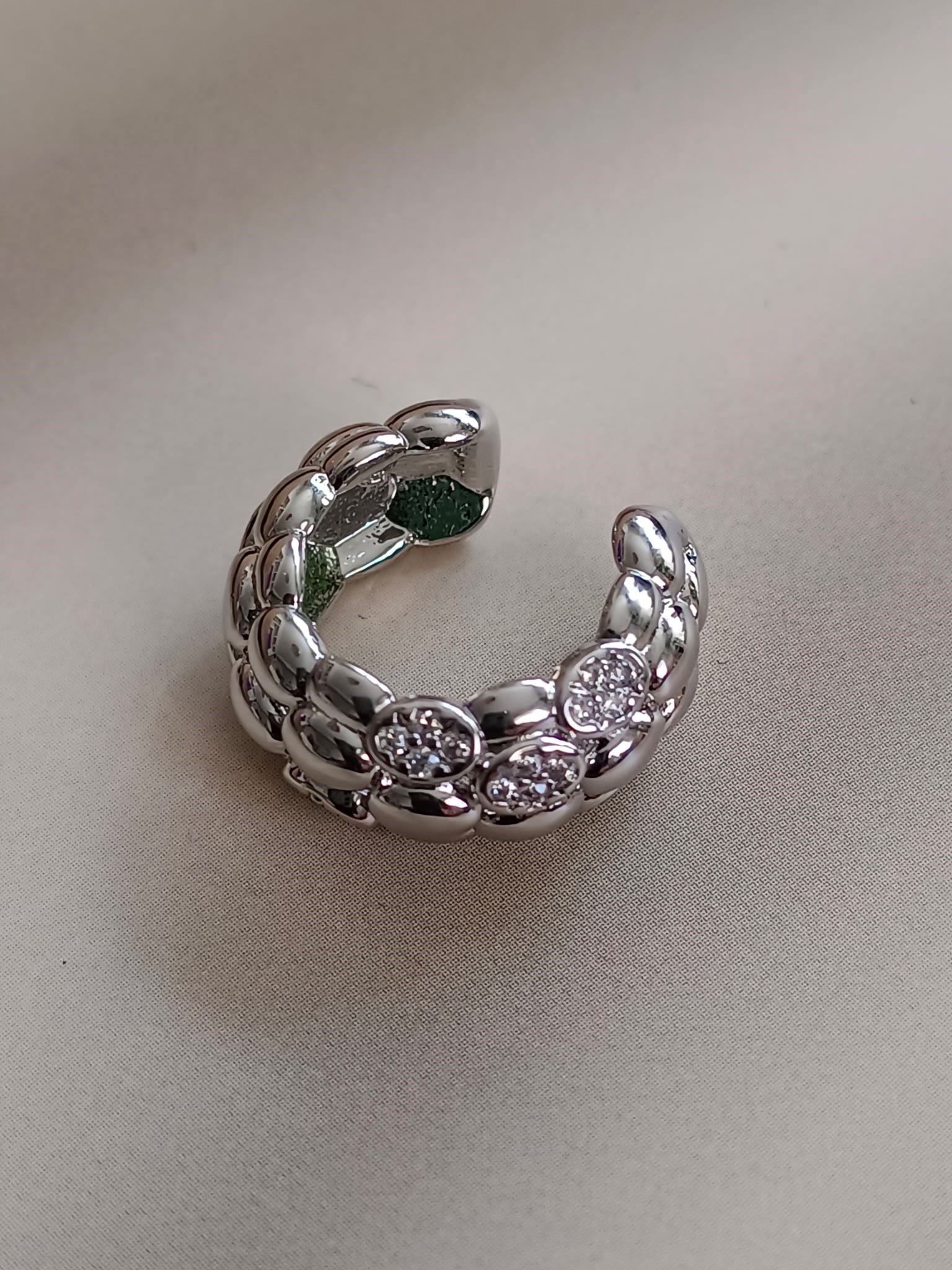 Zirkon Taşlı Silver Earcuff