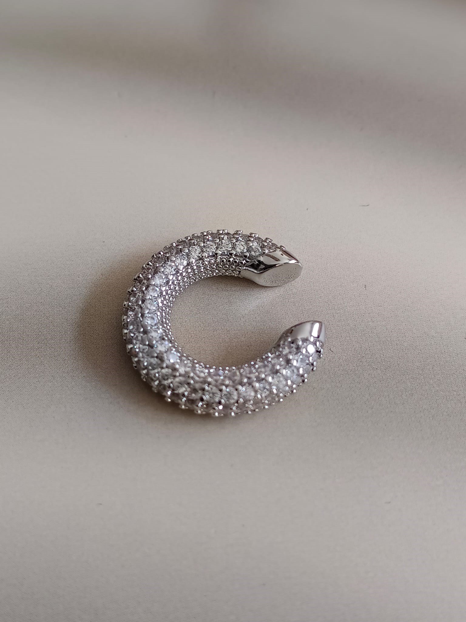 Zirkon Taşlı Silver Earcuff