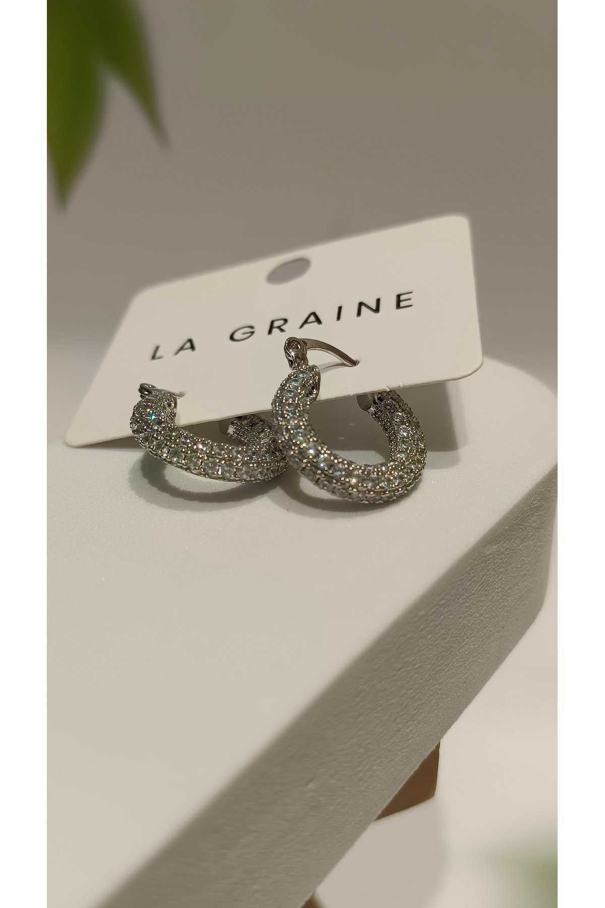 Zirkon Taşlı Silver Küpe