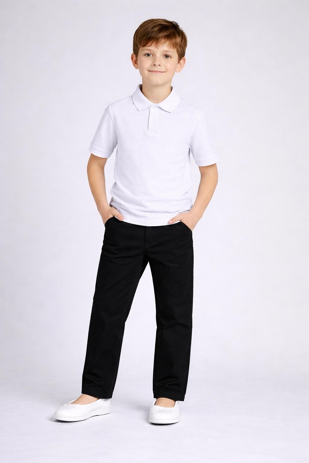 BEYAZ SİYAH POLO TAKIM