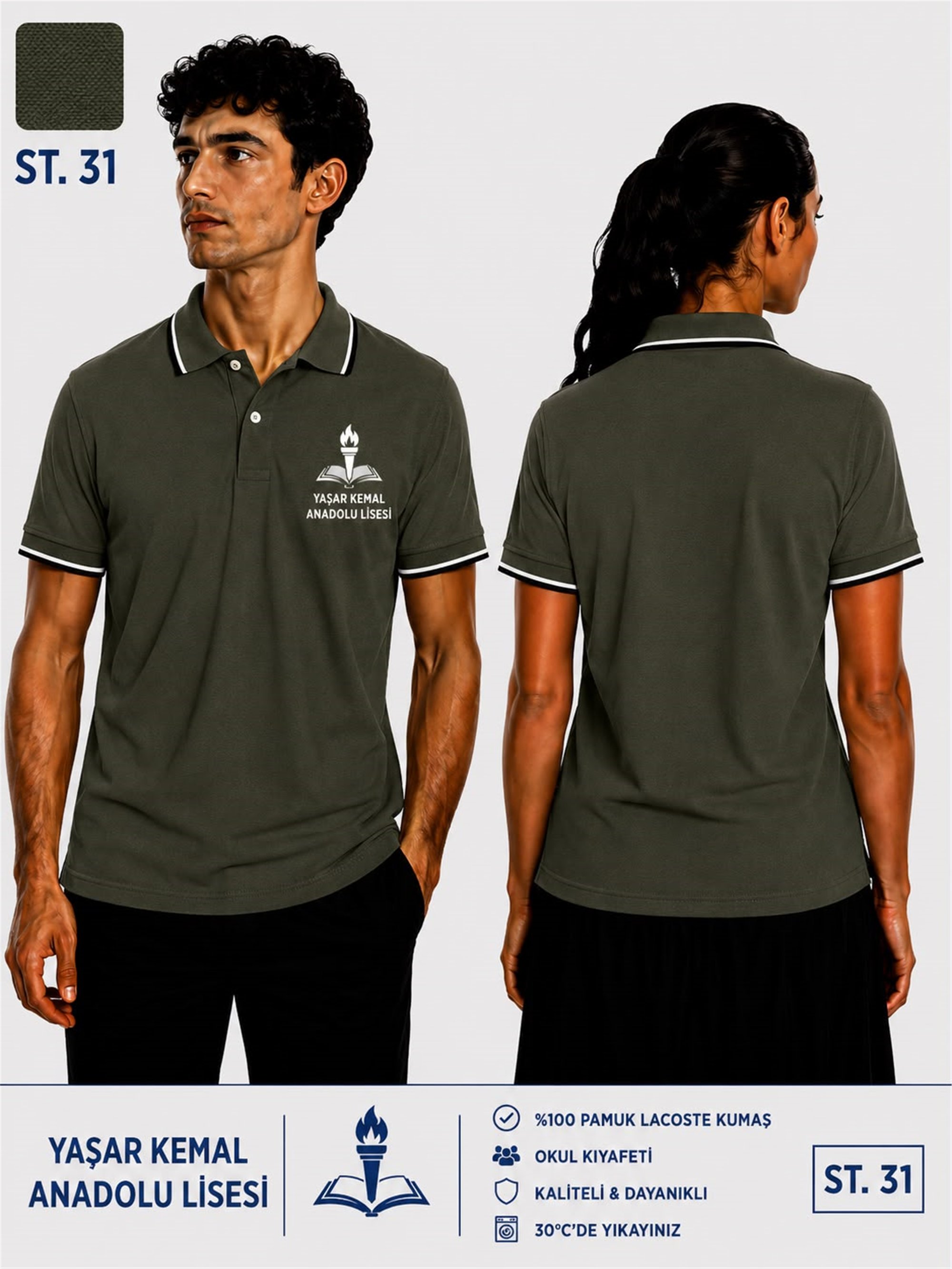 OKUL POLO YAKA KISA KOL