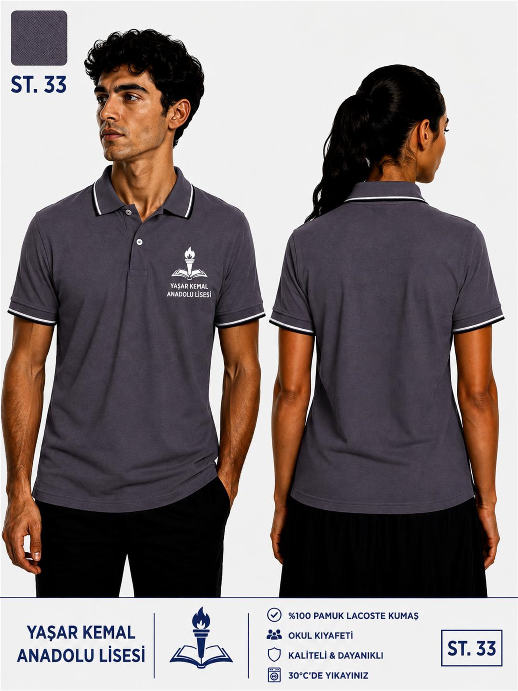OKUL POLO YAKA KISA KOL