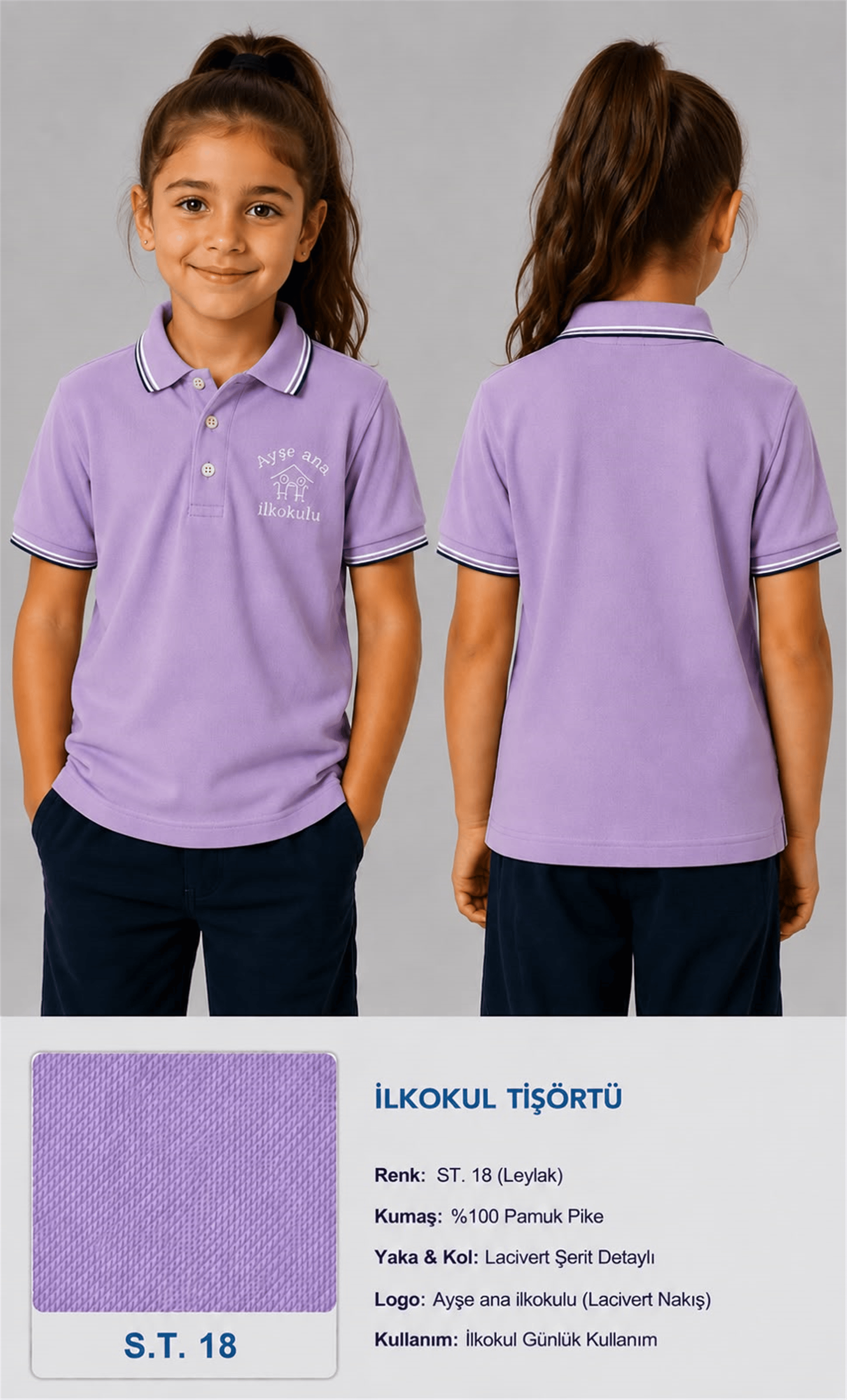 OKUL POLO YAKA KISA KOL