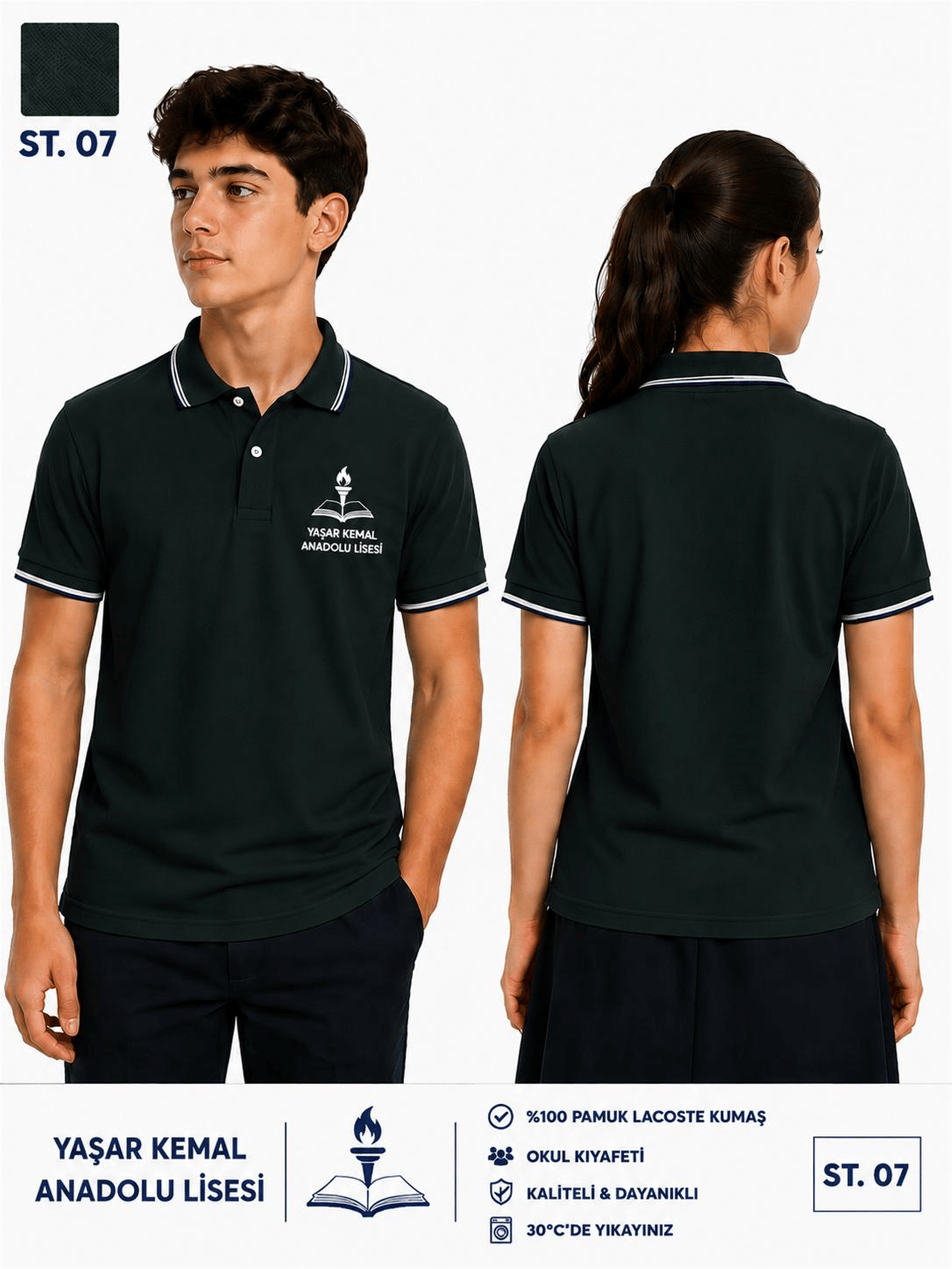 OKUL POLO YAKA KISA KOL