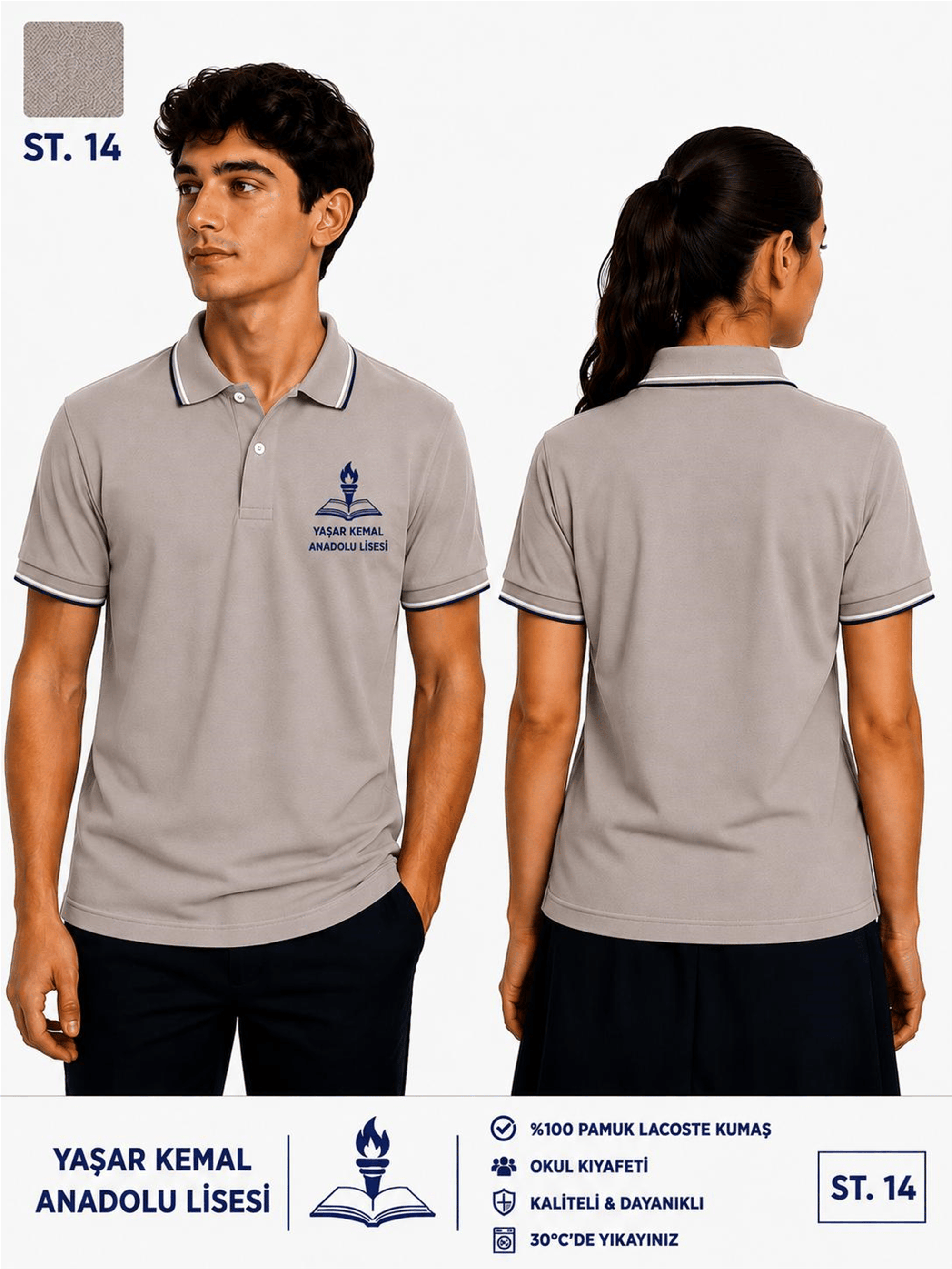 OKUL POLO YAKA KISA KOL