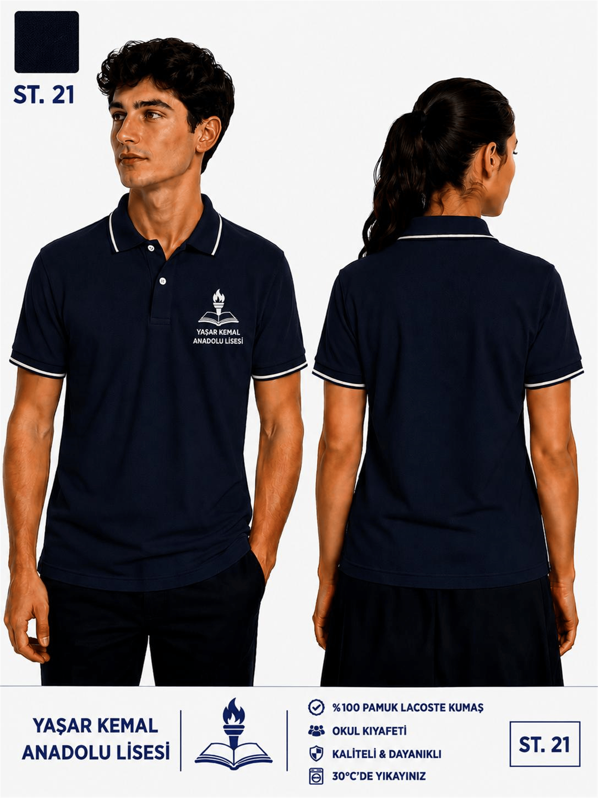 OKUL POLO YAKA KISA KOL
