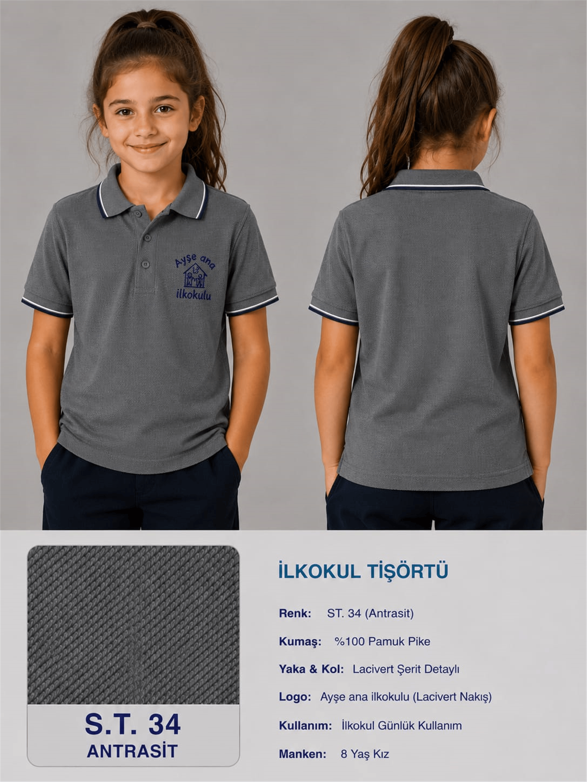 OKUL POLO YAKA KISA KOL
