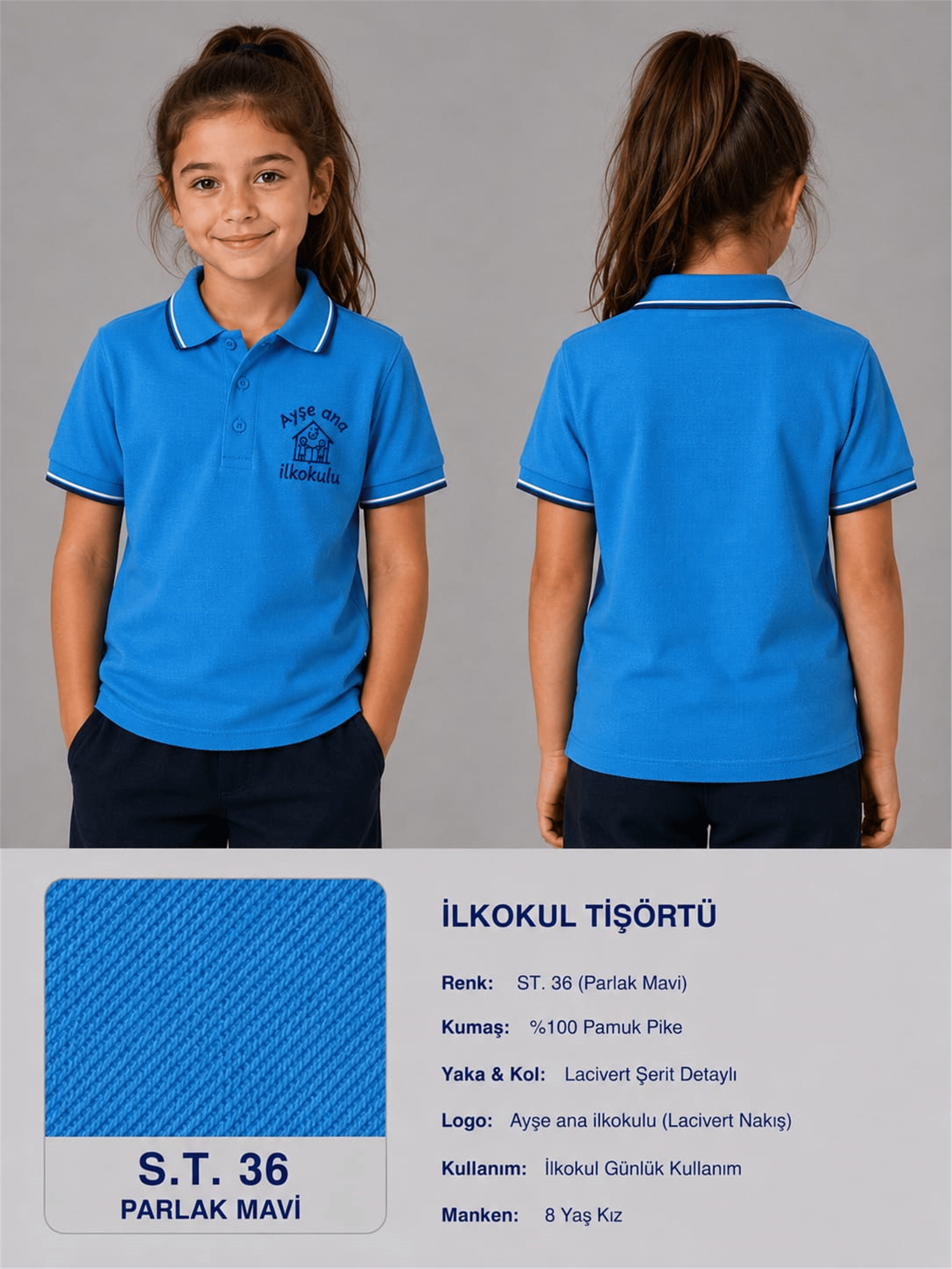 OKUL POLO YAKA KISA KOL
