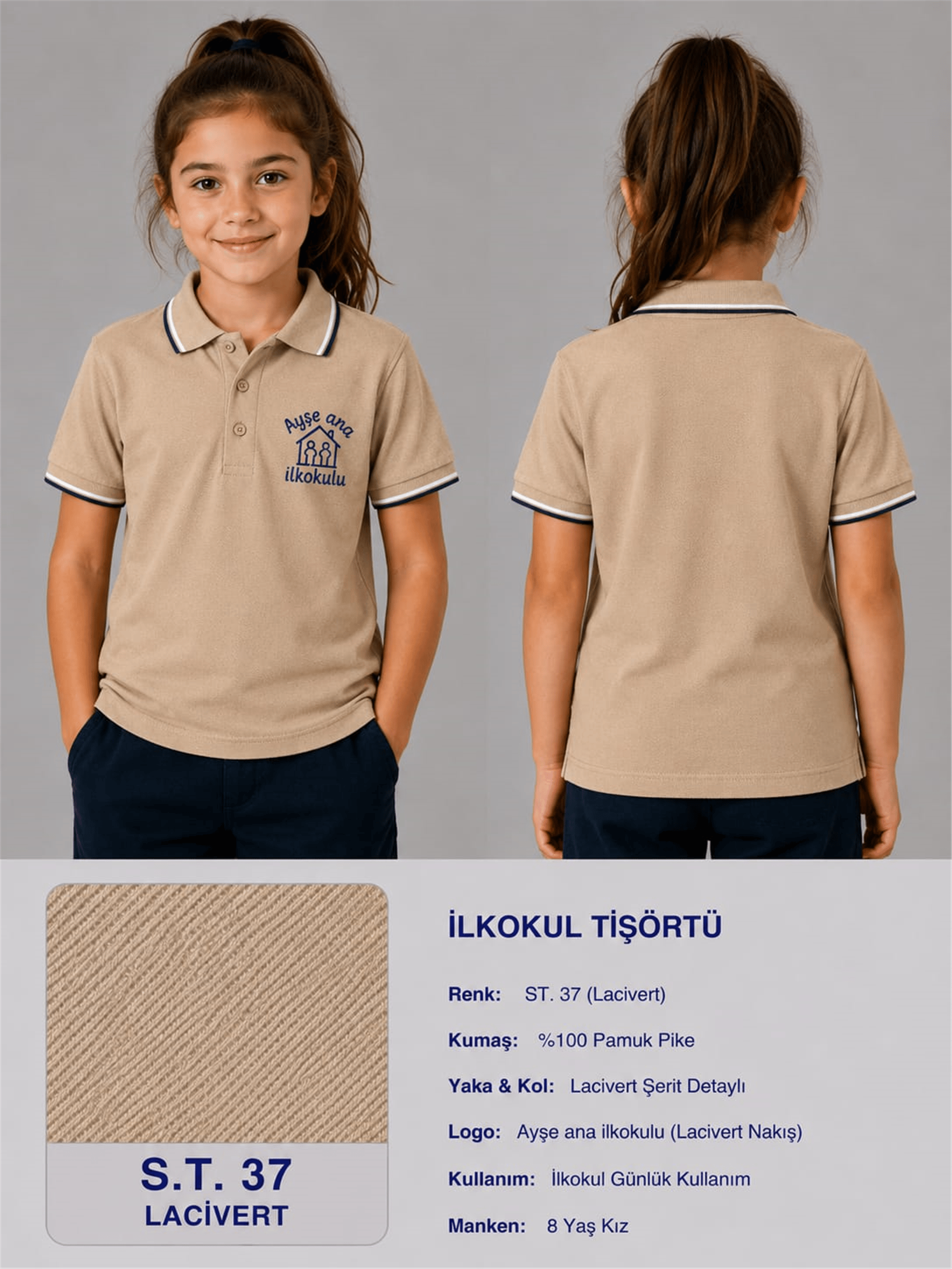 OKUL POLO YAKA KISA KOL