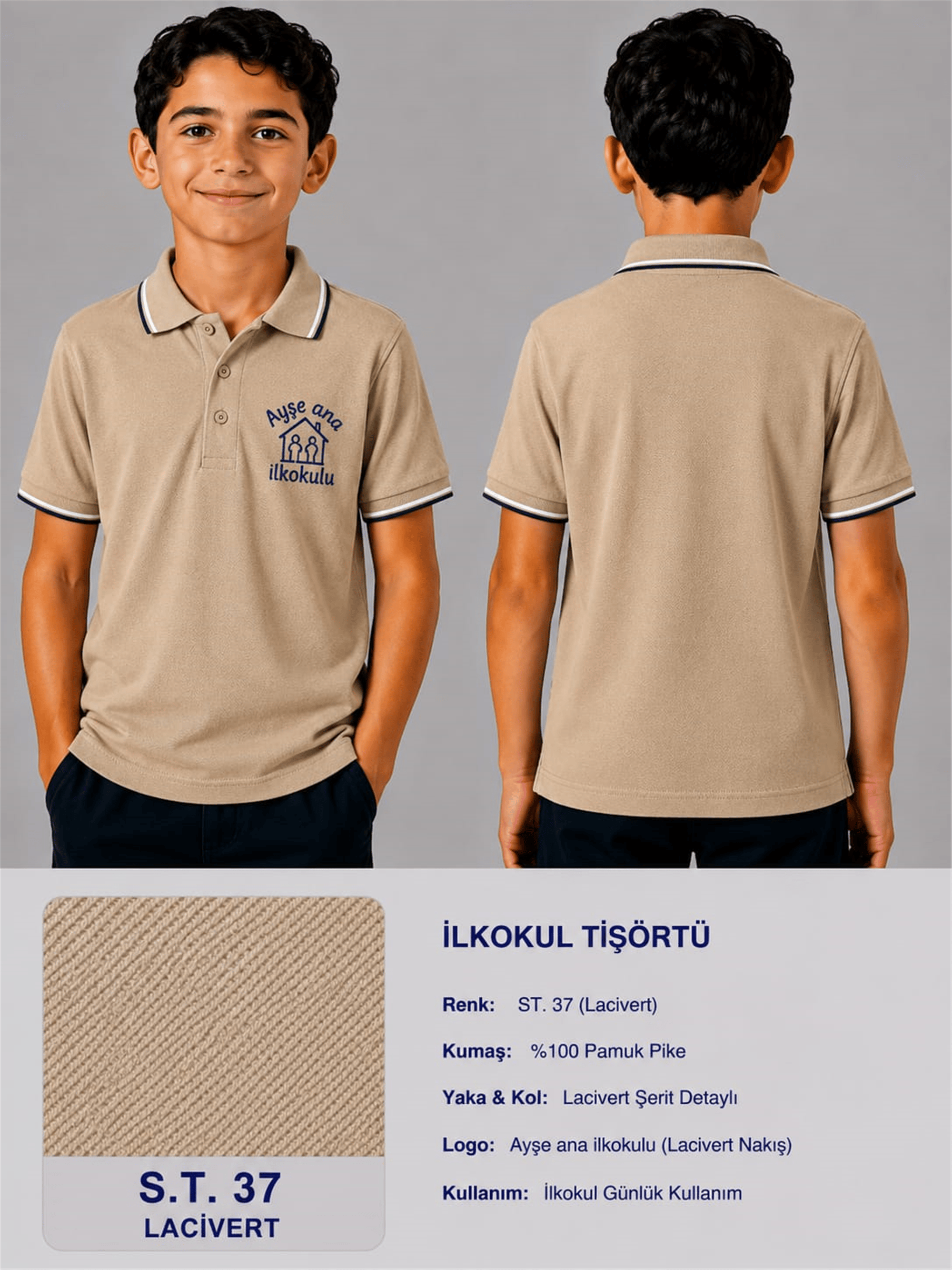 OKUL POLO YAKA KISA KOL