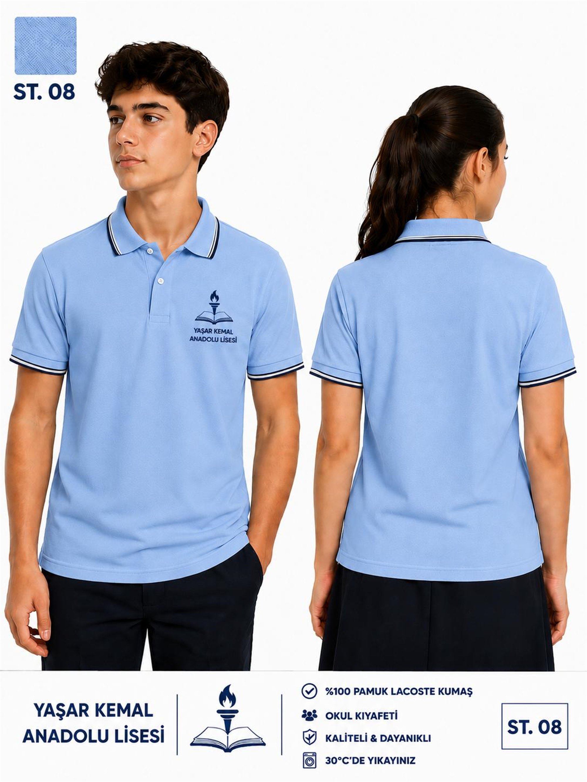 OKUL POLO YAKA KISA KOL