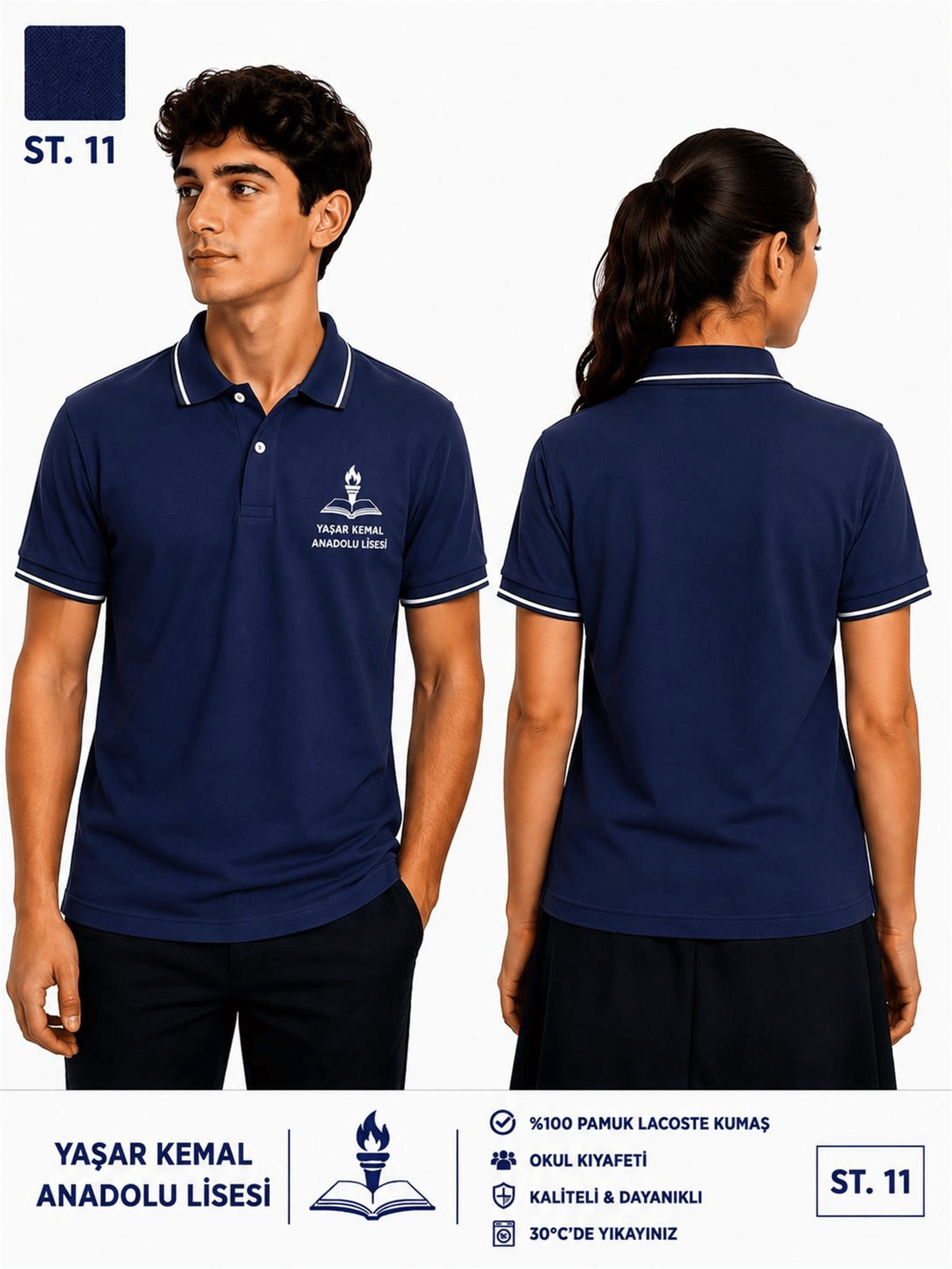 OKUL POLO YAKA KISA KOL