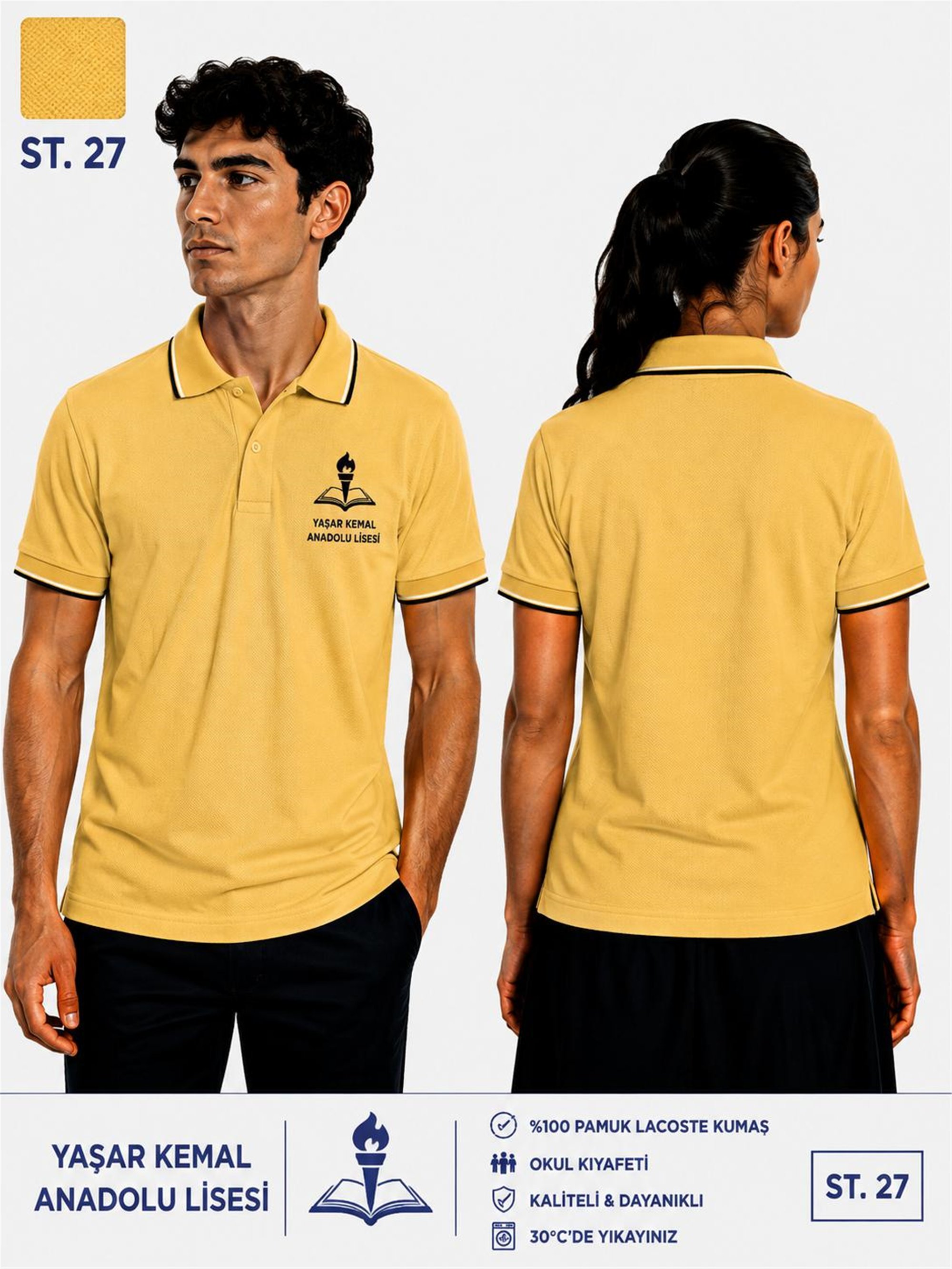 OKUL POLO YAKA KISA KOL