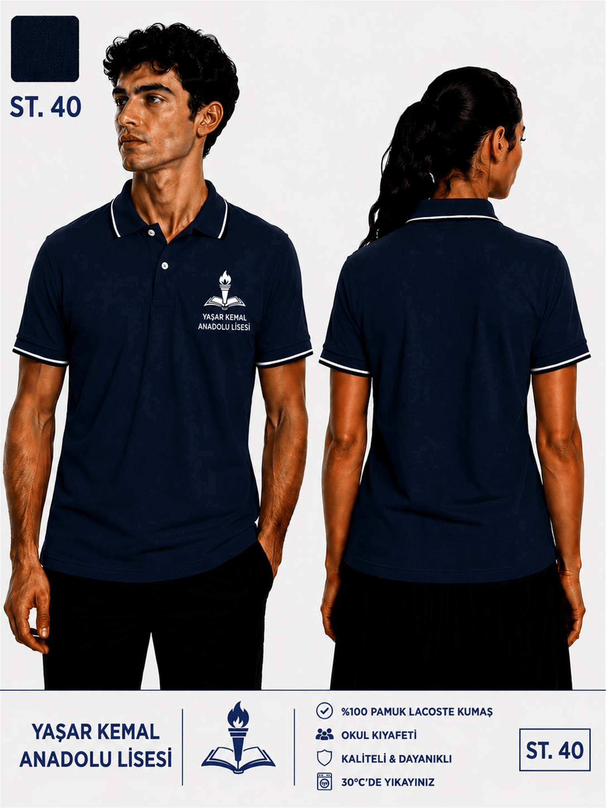 OKUL POLO YAKA KISA KOL