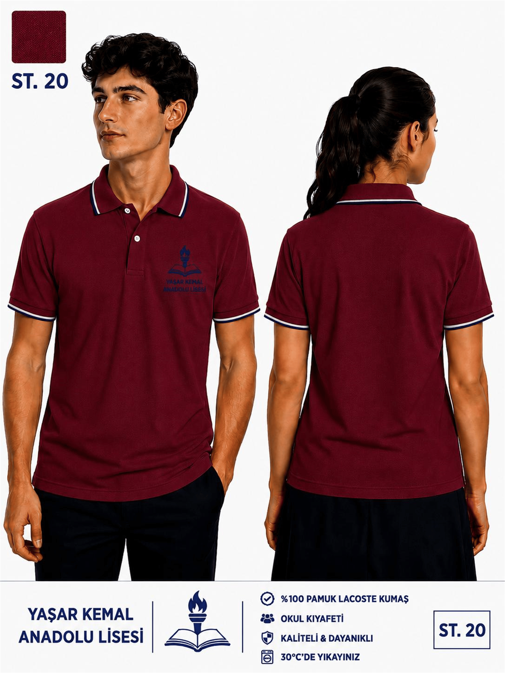 OKUL POLO YAKA KISA KOL