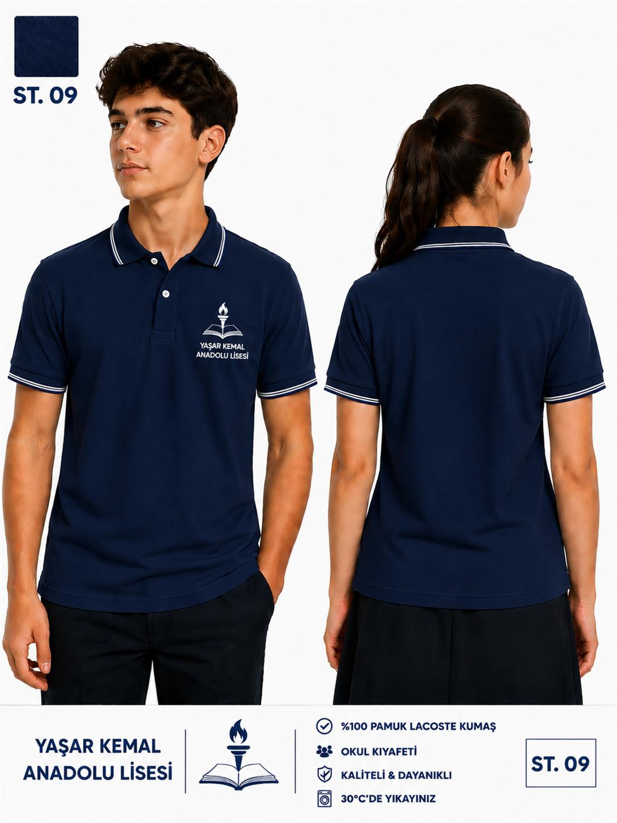 OKUL POLO YAKA KISA KOL