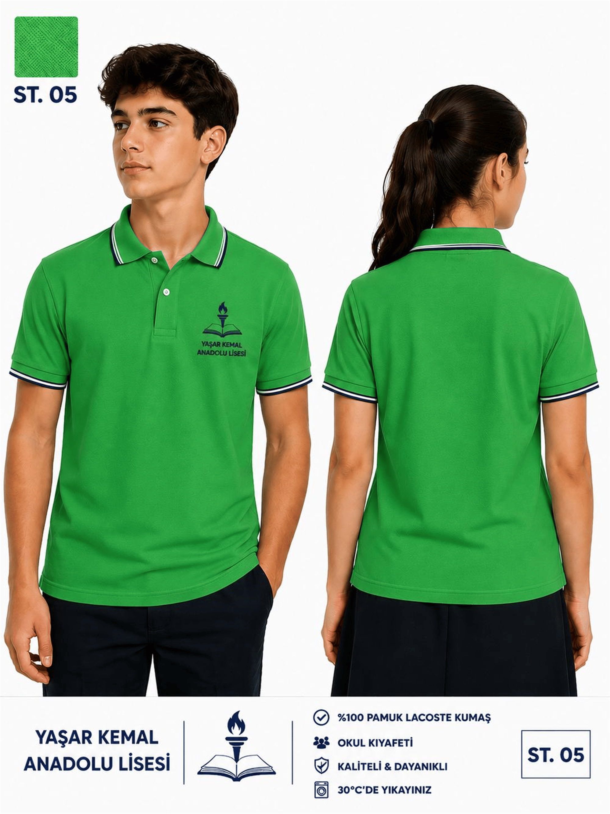 OKUL POLO YAKA KISA KOL