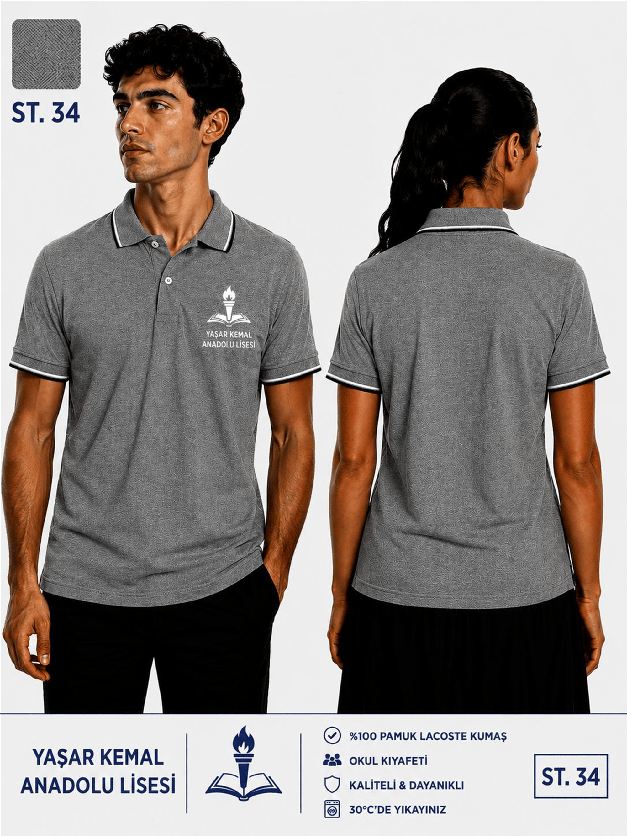 OKUL POLO YAKA KISA KOL