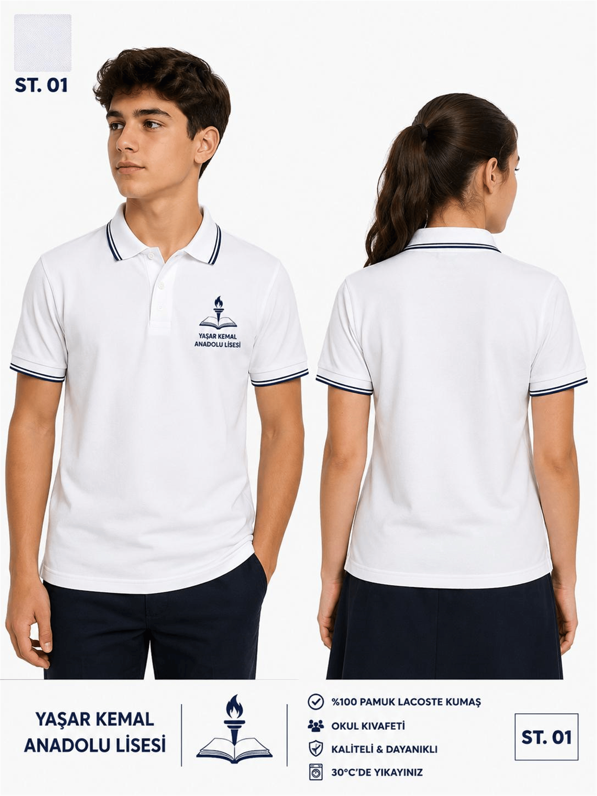 OKUL POLO YAKA KISA KOL