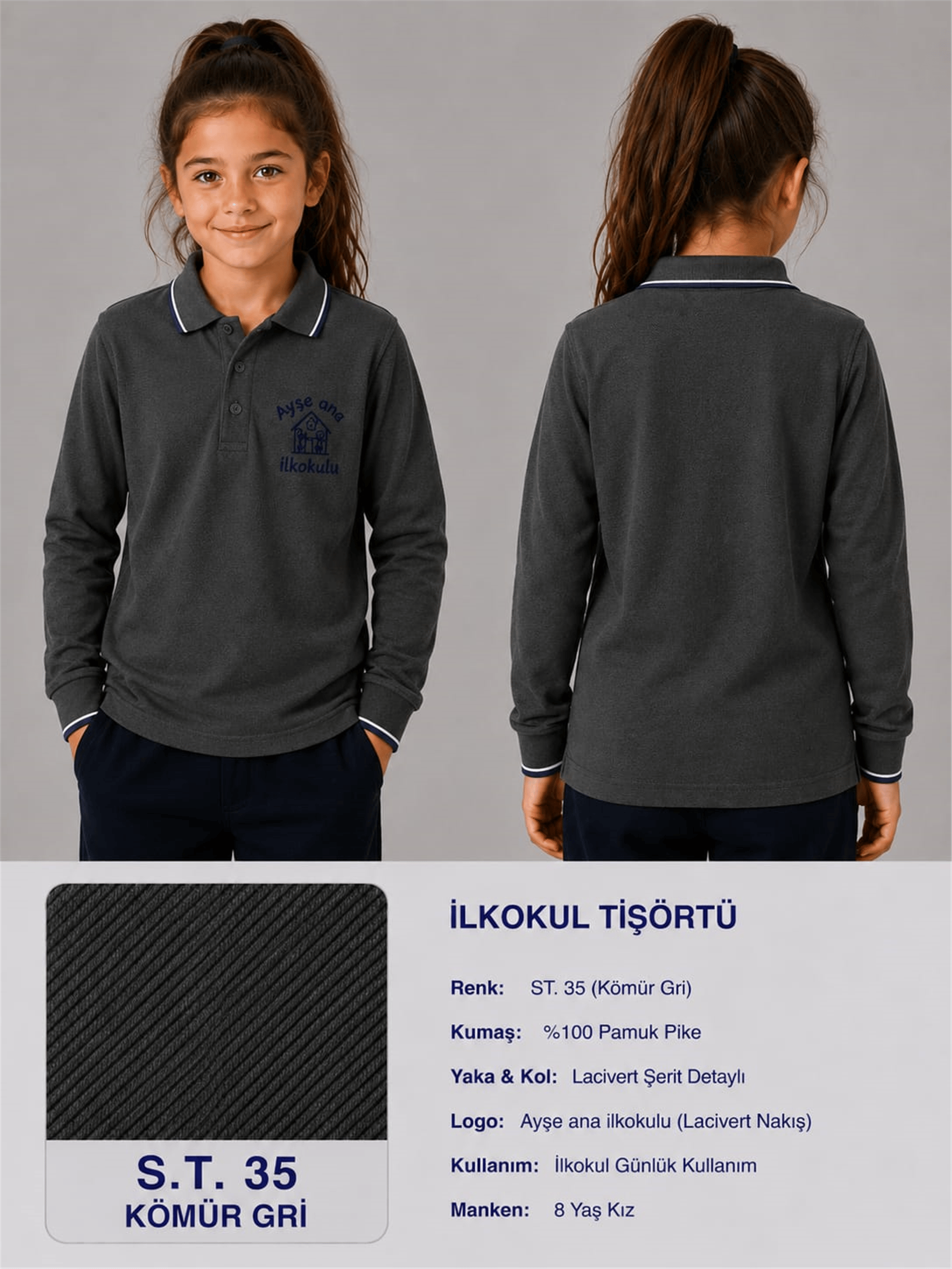 OKUL POLO YAKA UZUN KOL