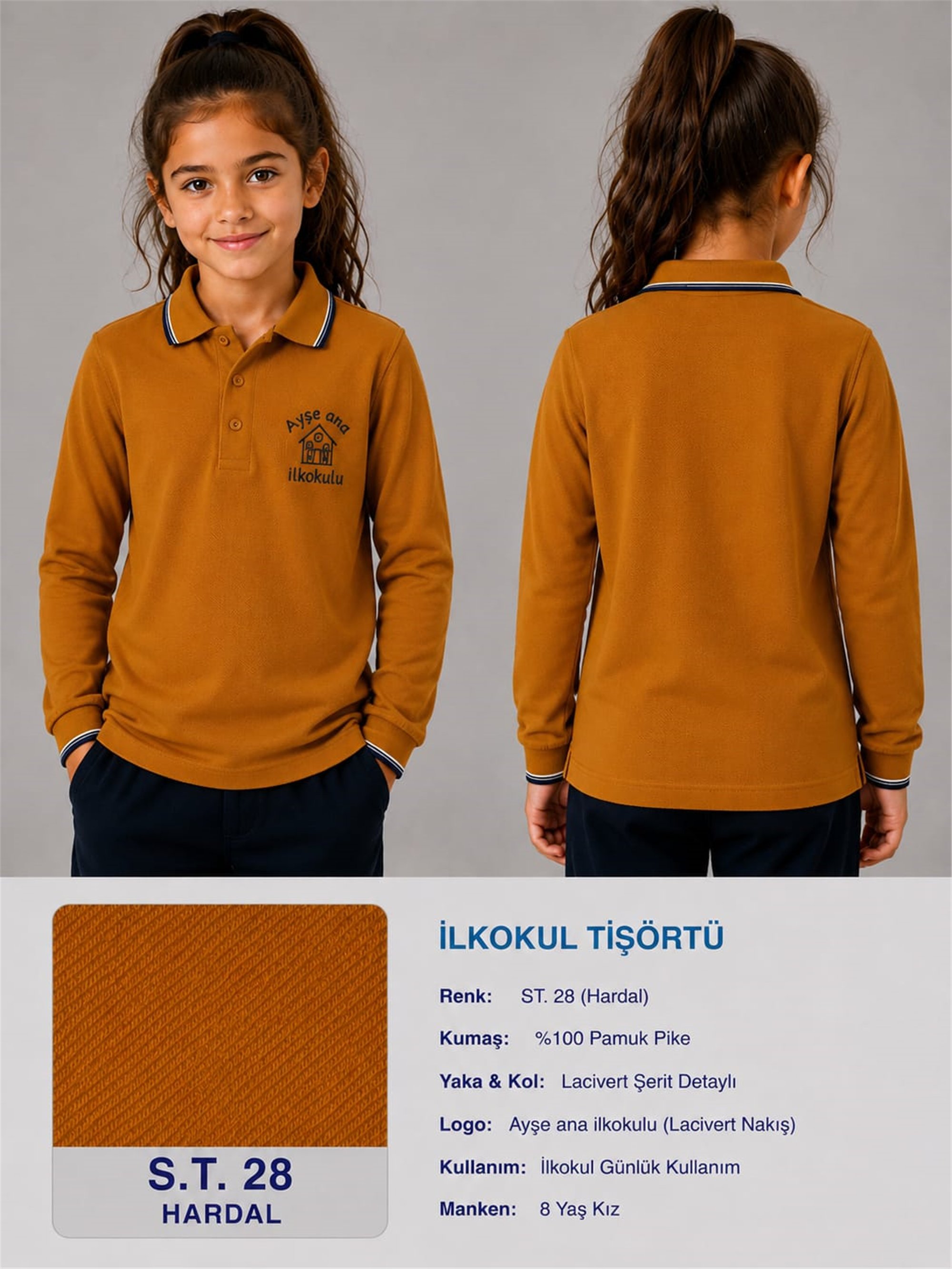 OKUL POLO YAKA UZUN KOL