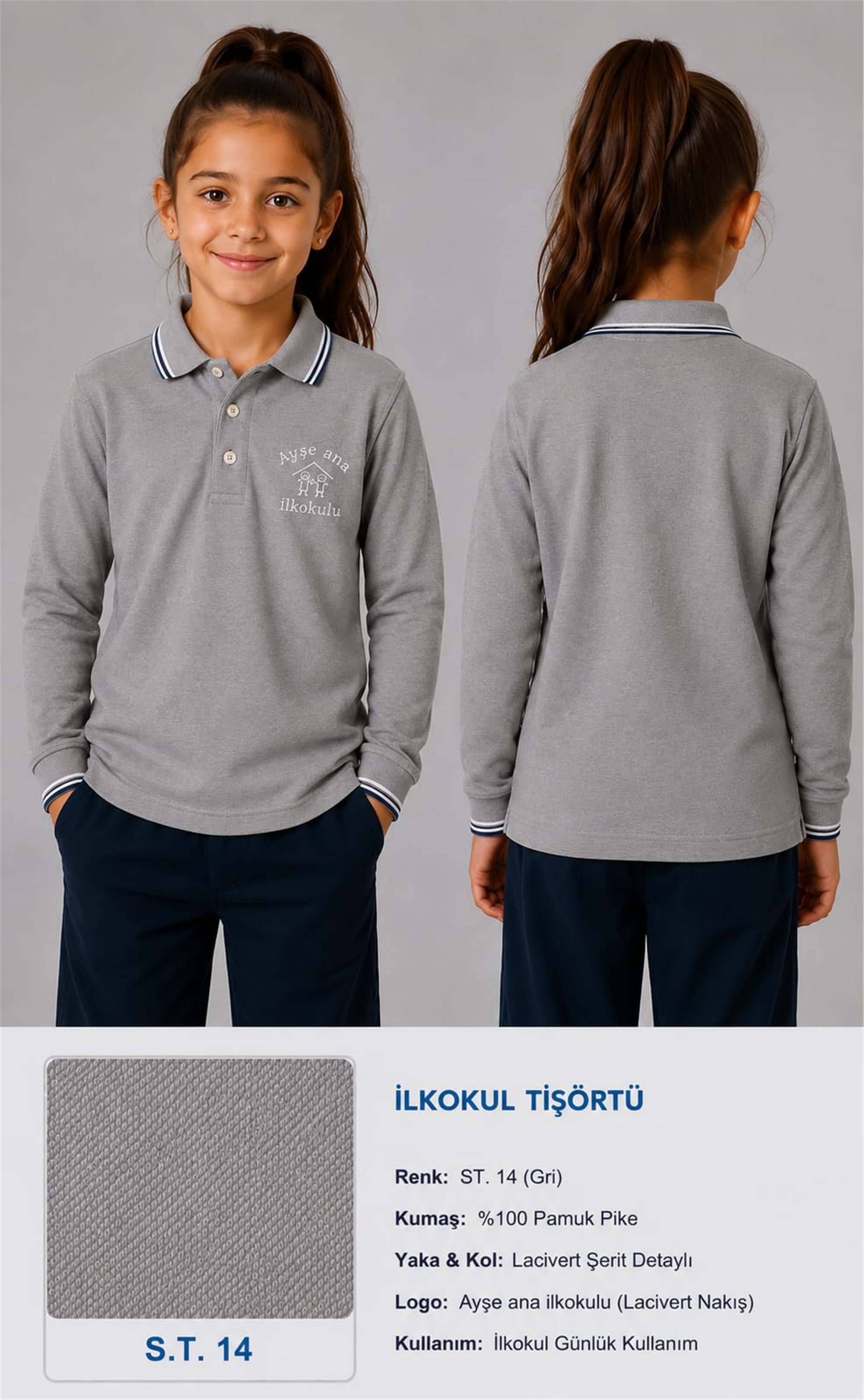 OKUL POLO YAKA UZUN KOL
