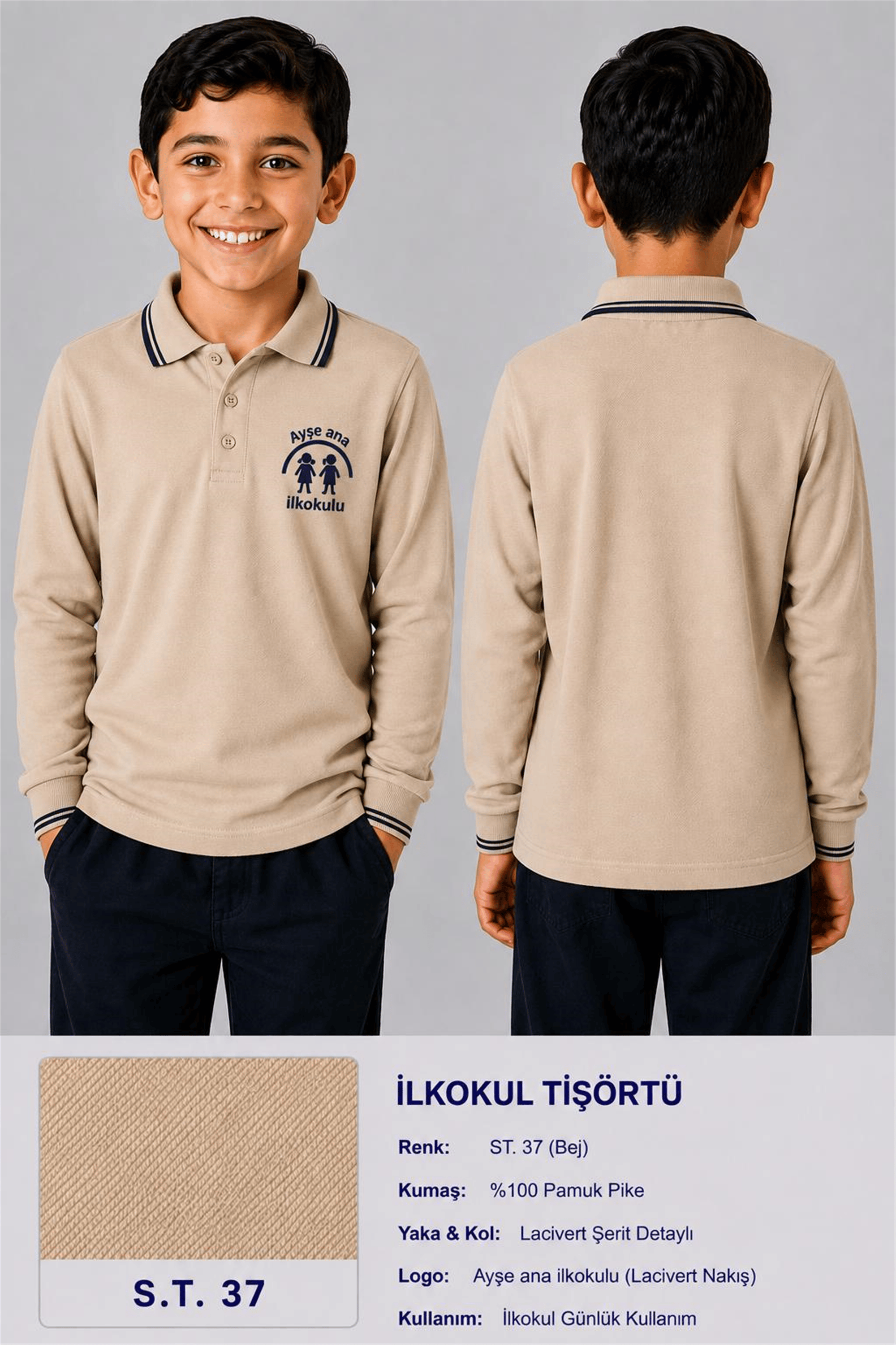 OKUL POLO YAKA UZUN KOL