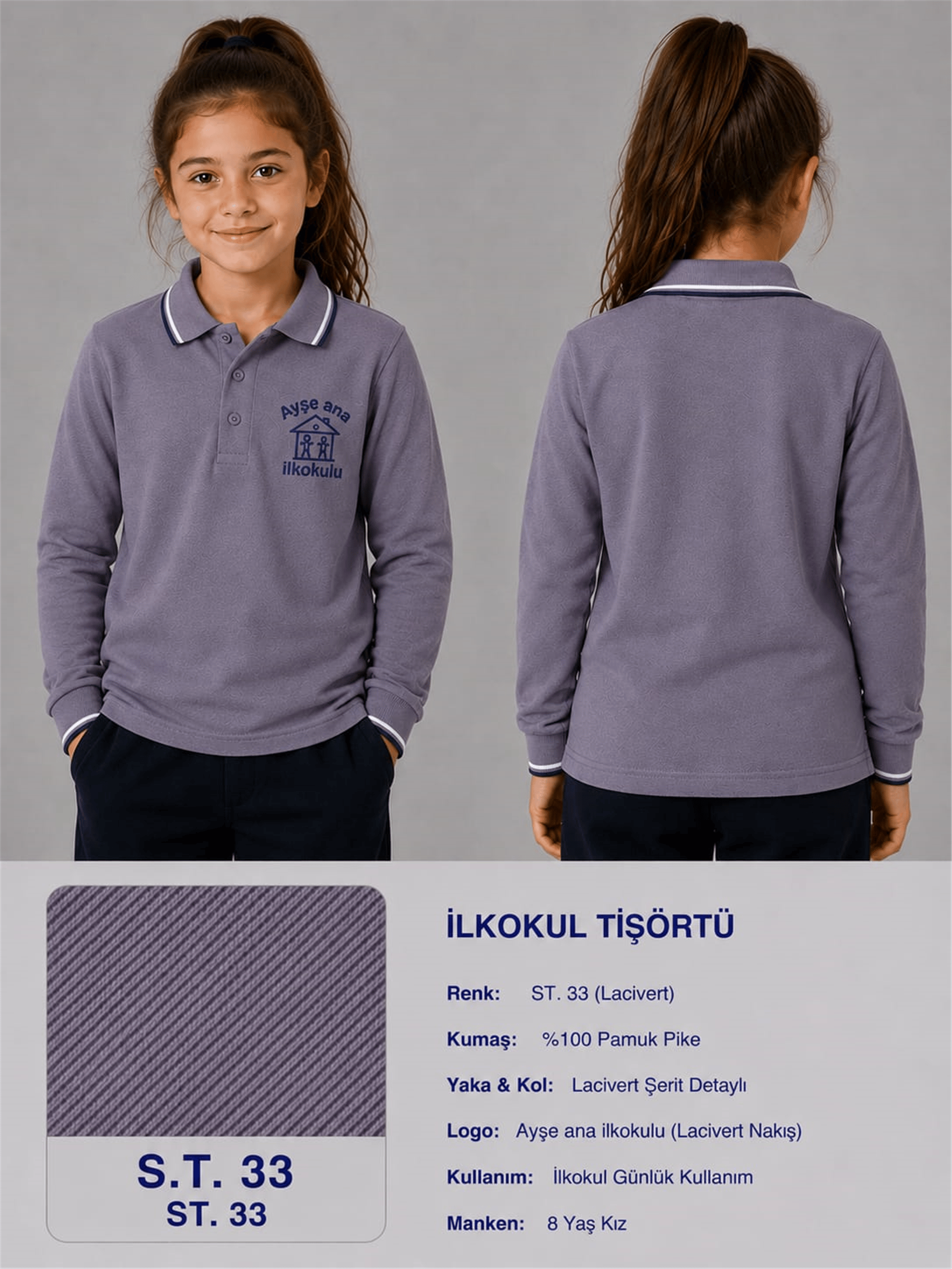 OKUL POLO YAKA UZUN KOL