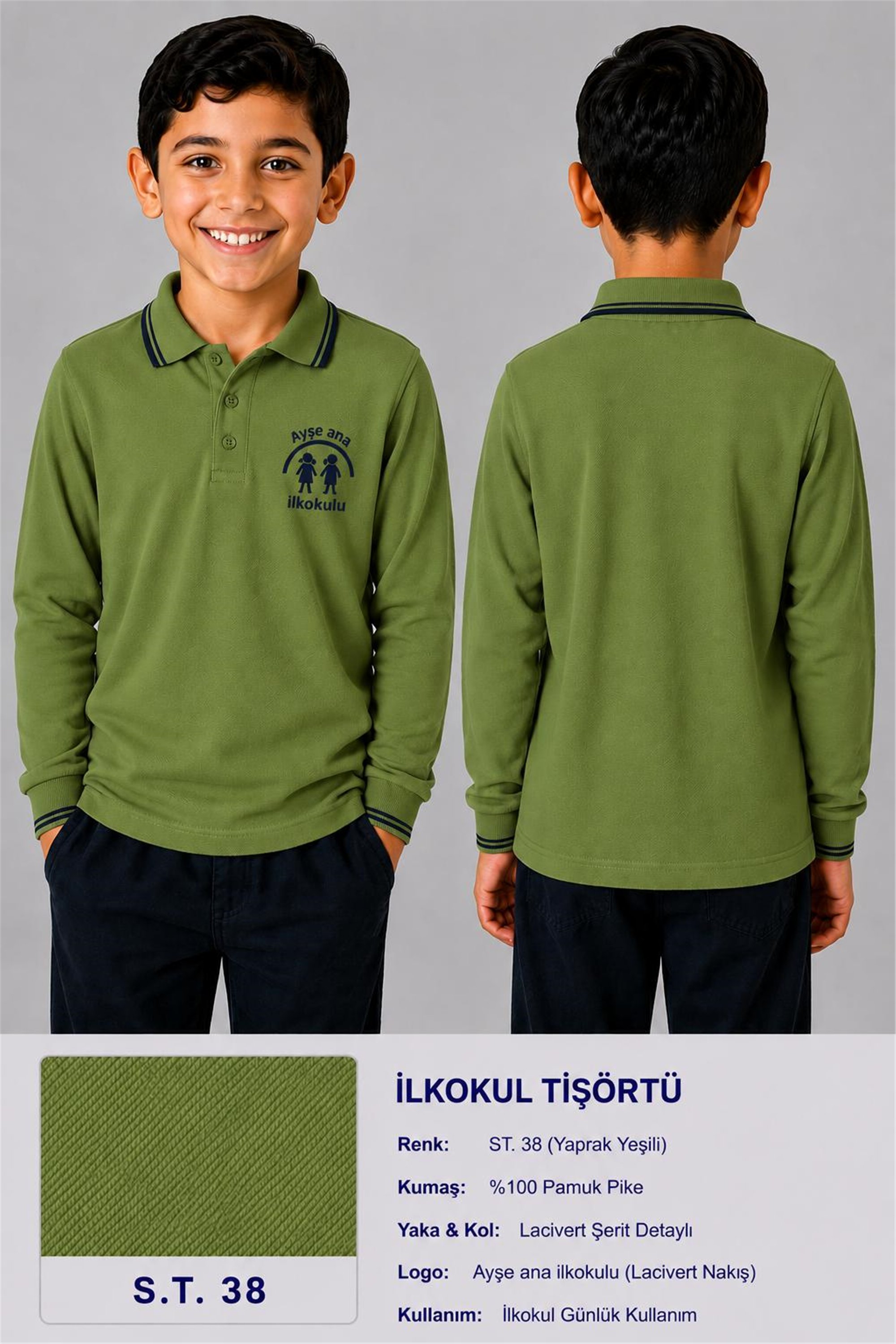 OKUL POLO YAKA UZUN KOL
