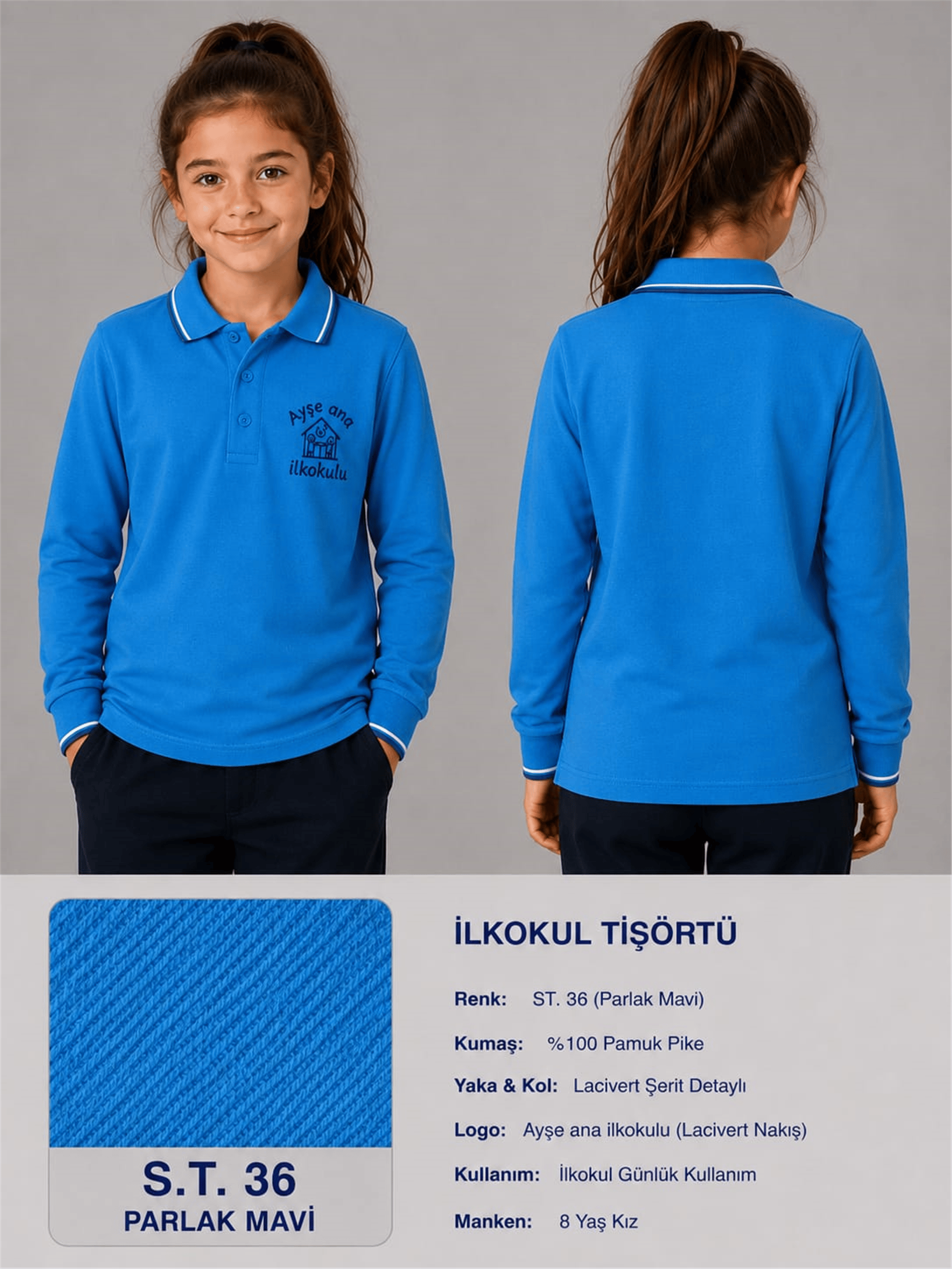 OKUL POLO YAKA UZUN KOL