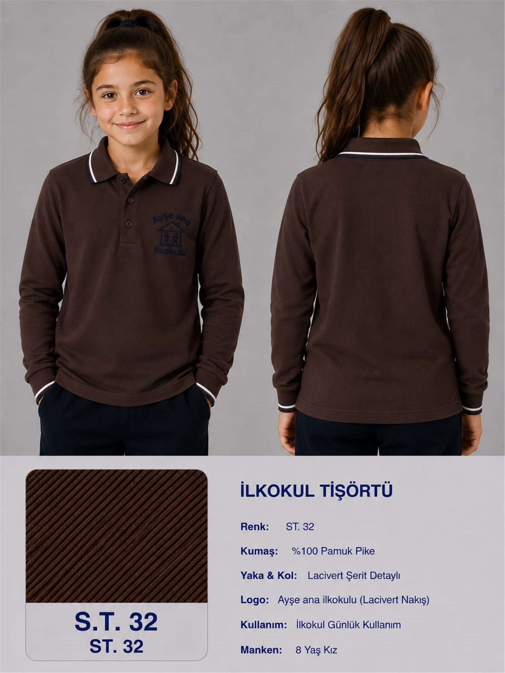 OKUL POLO YAKA UZUN KOL