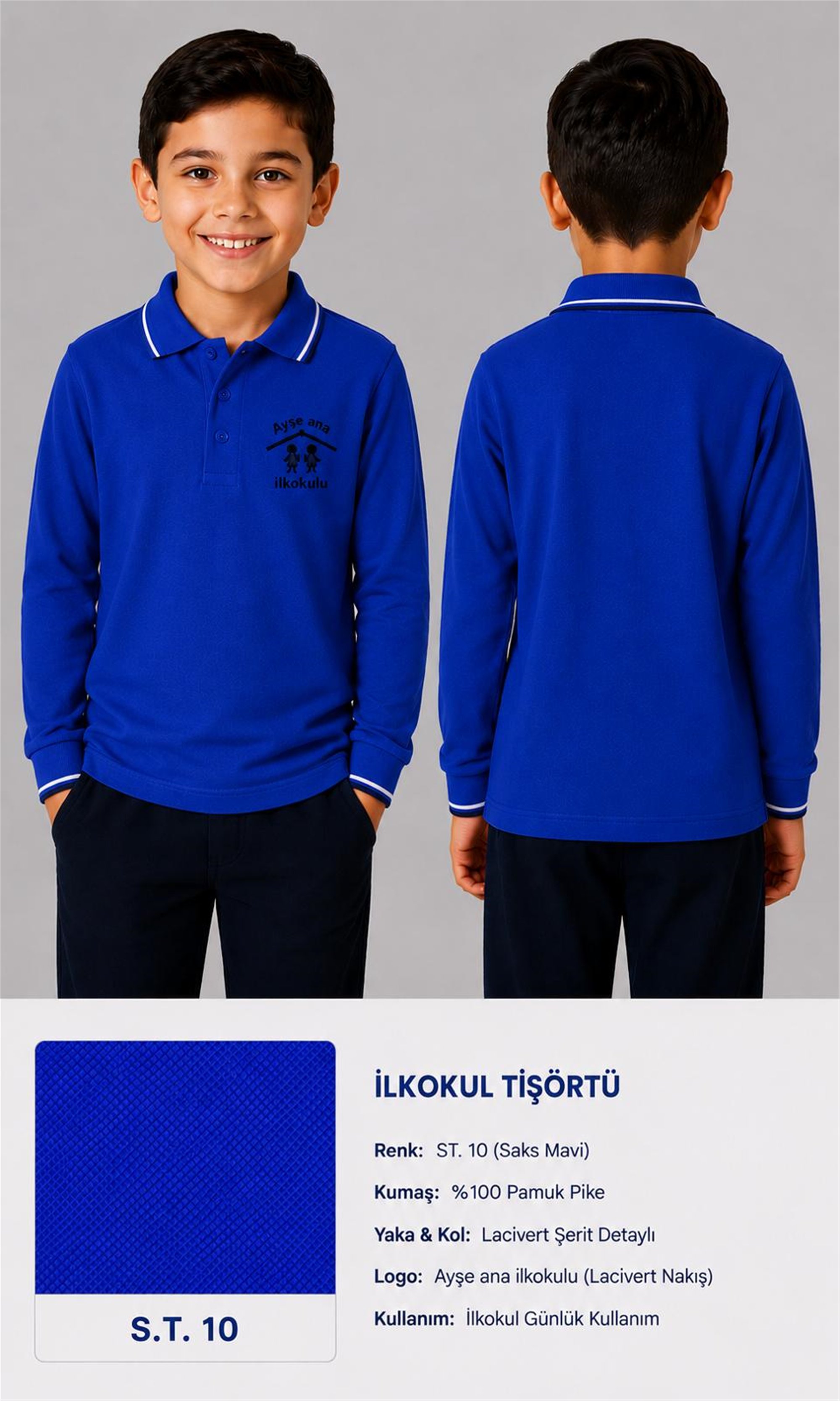 OKUL POLO YAKA UZUN KOL