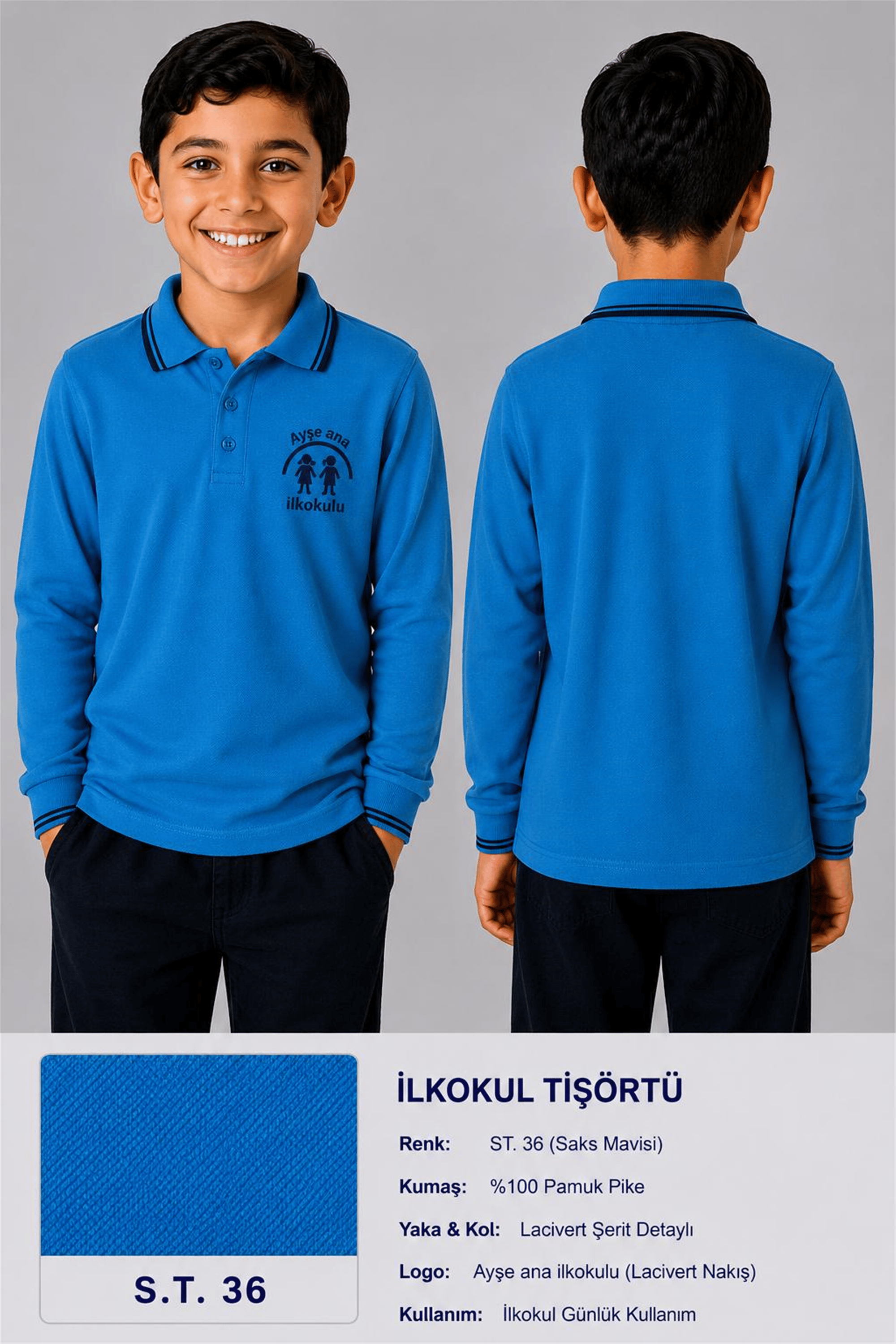 OKUL POLO YAKA UZUN KOL