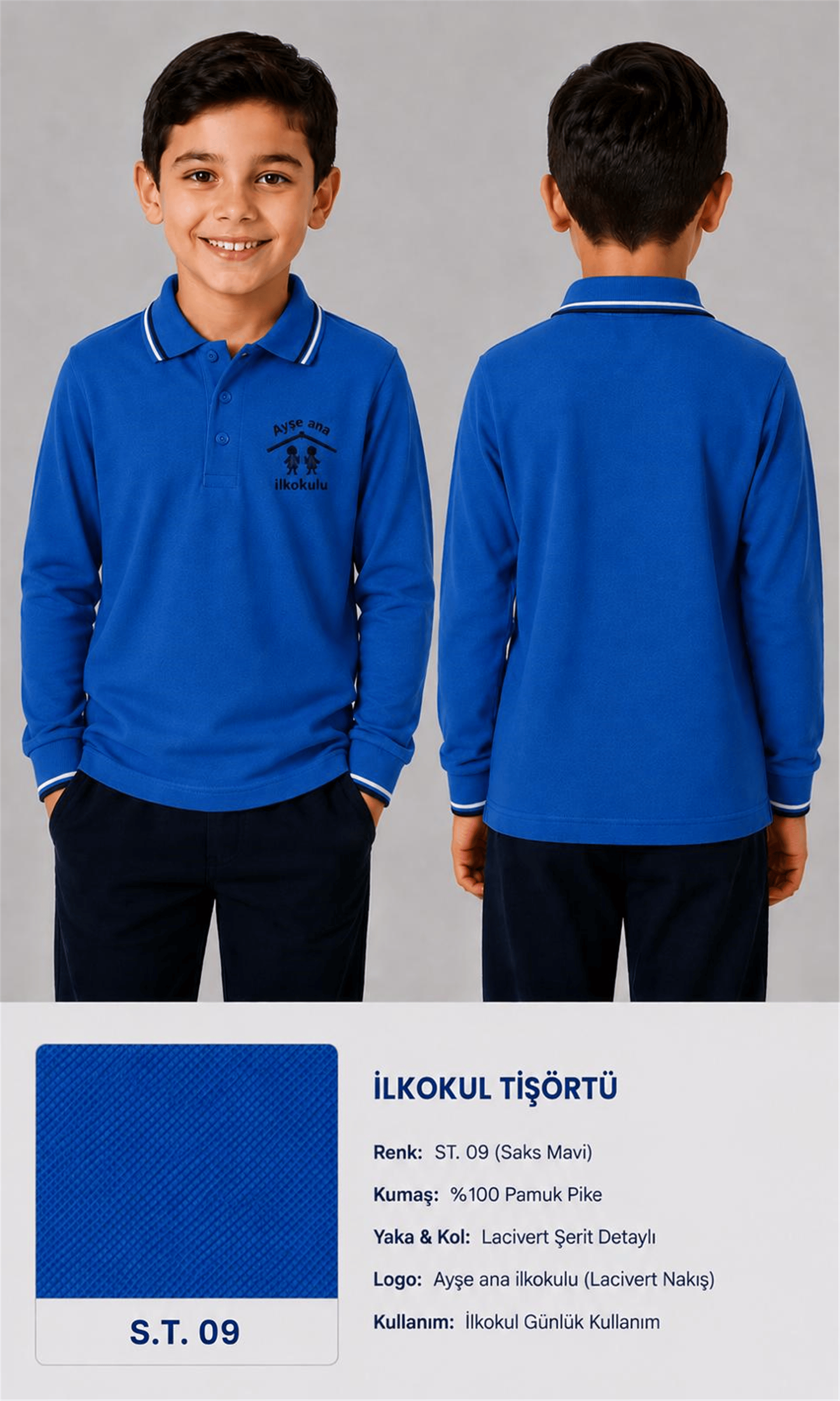 OKUL POLO YAKA UZUN KOL