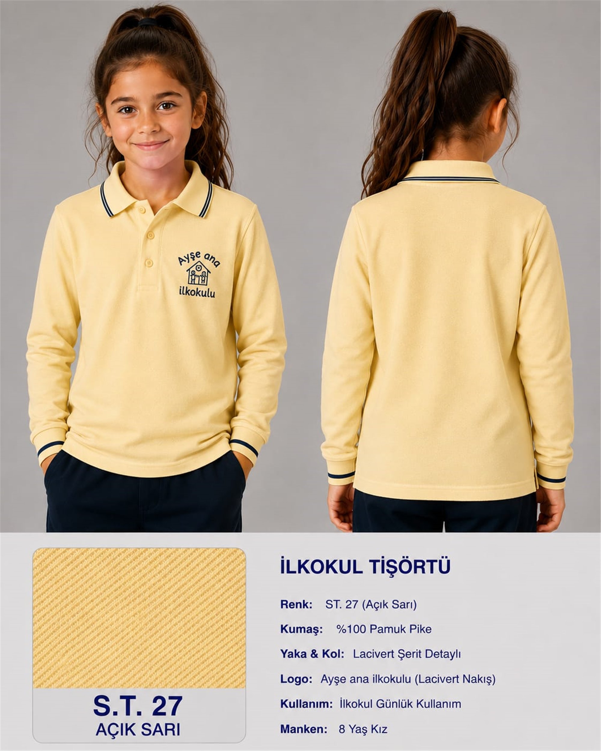 OKUL POLO YAKA UZUN KOL