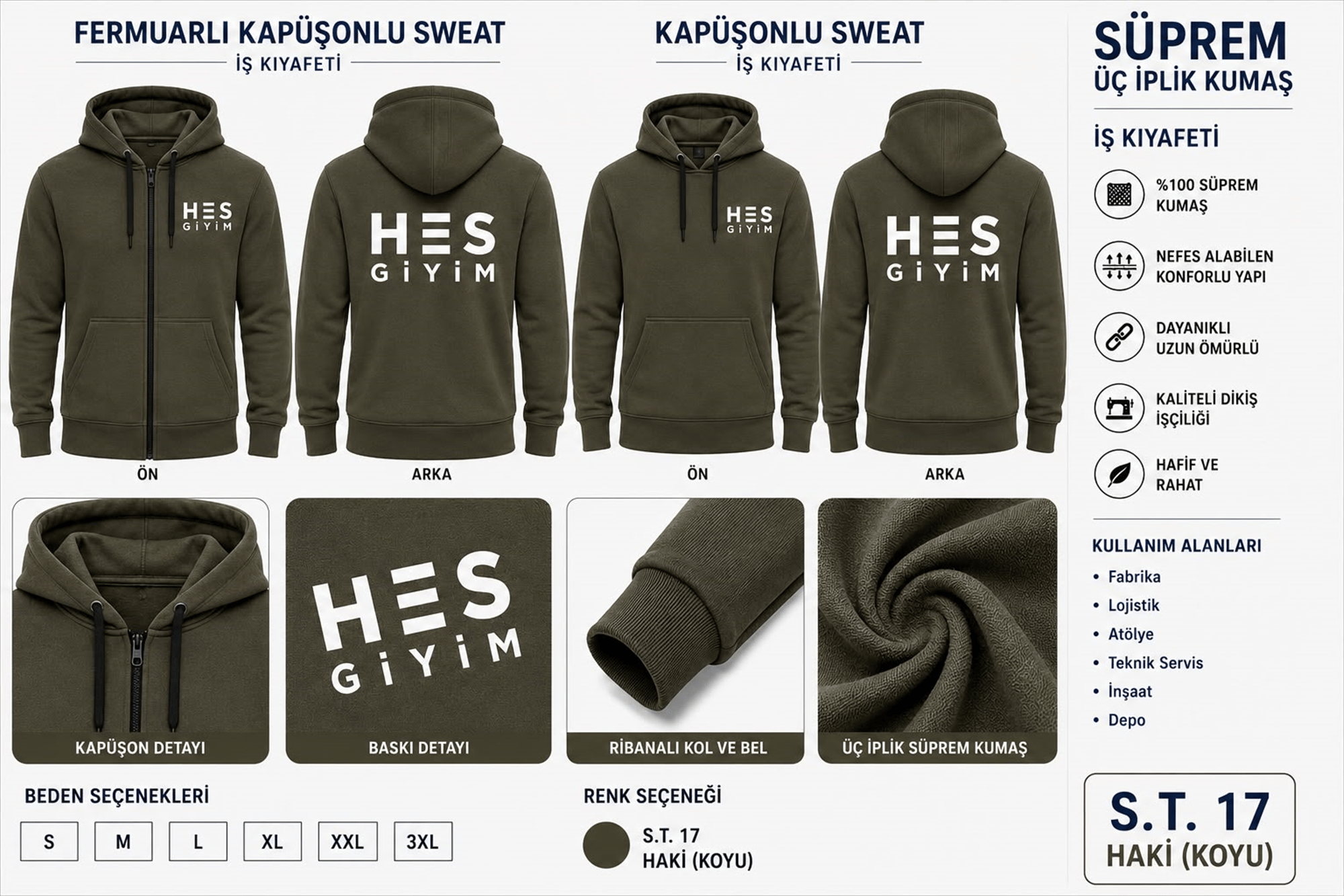 POLAR DÜZ SWEATSHİRT