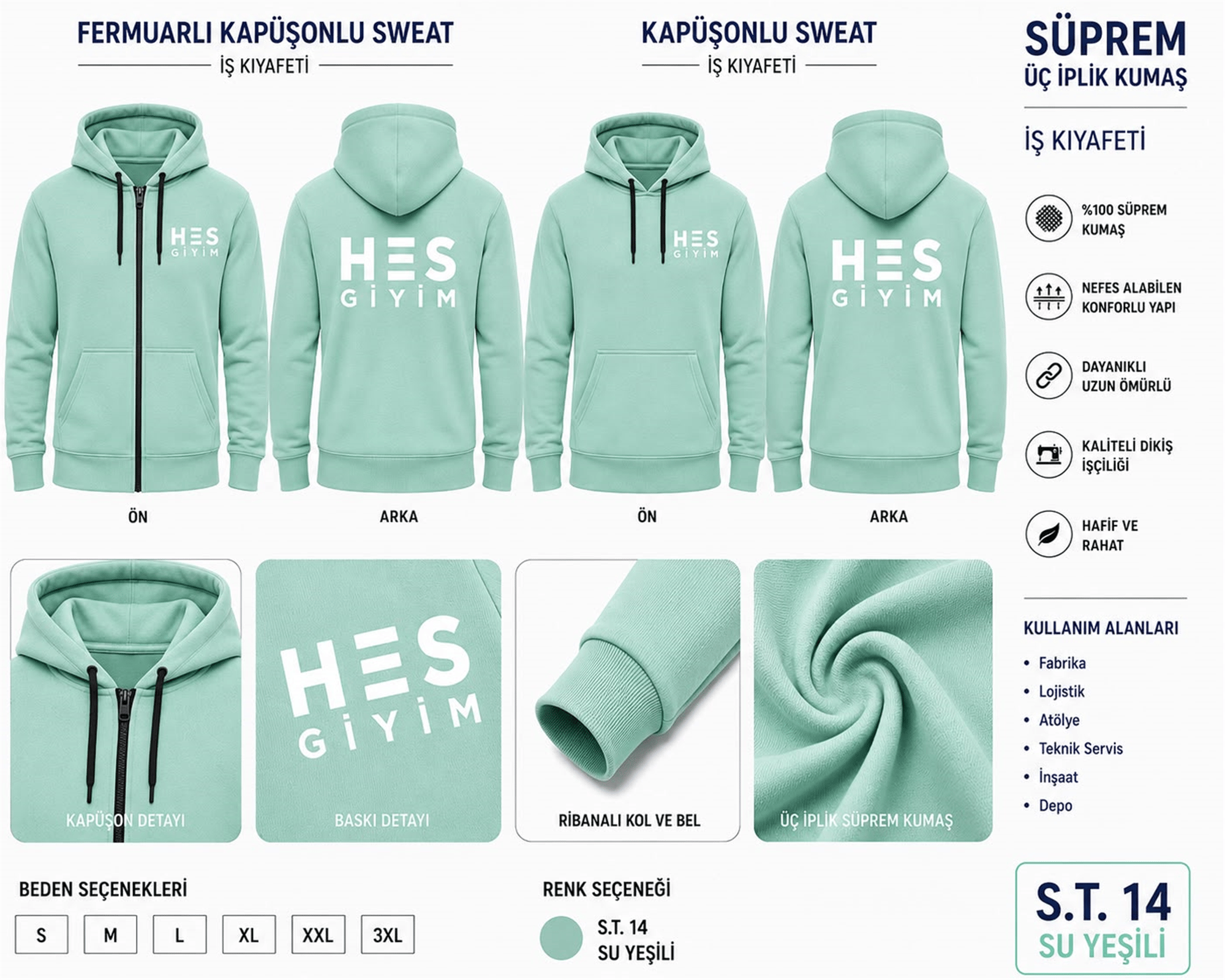POLAR DÜZ SWEATSHİRT