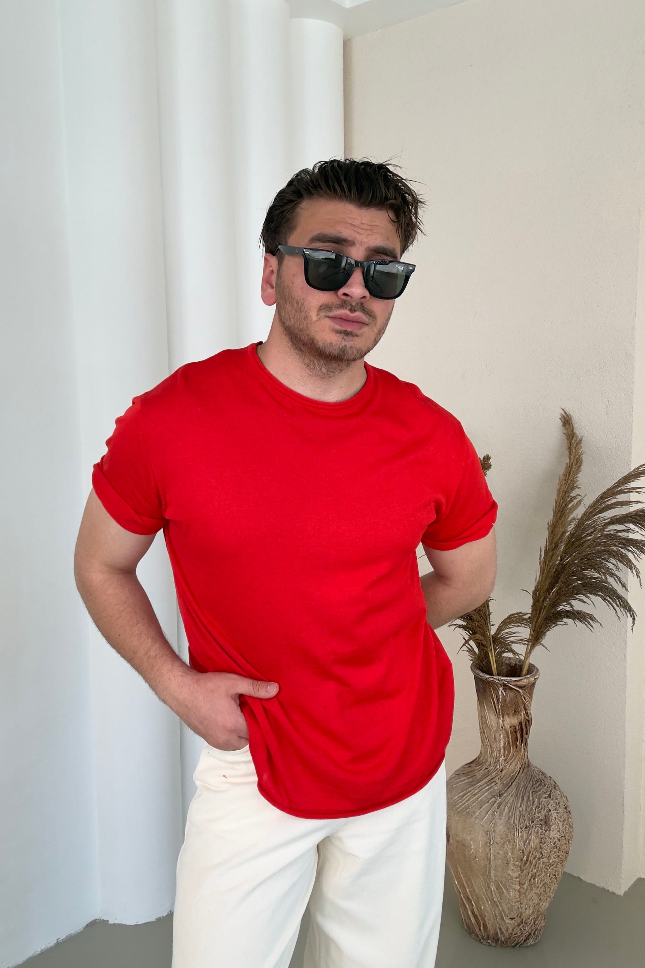 Basic Triko Tshirt Kırmızı