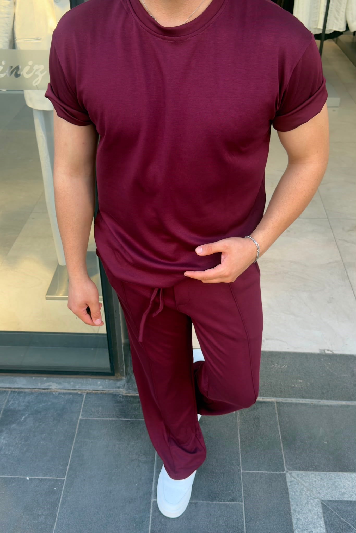 Oys Kumaş Takım Bordo
