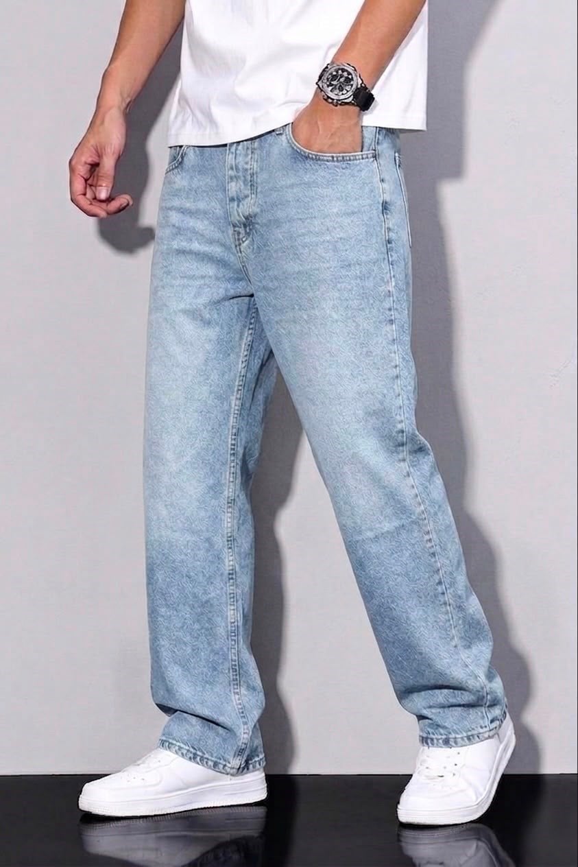 Regular Kesim Baggy Jean Açık Mavi