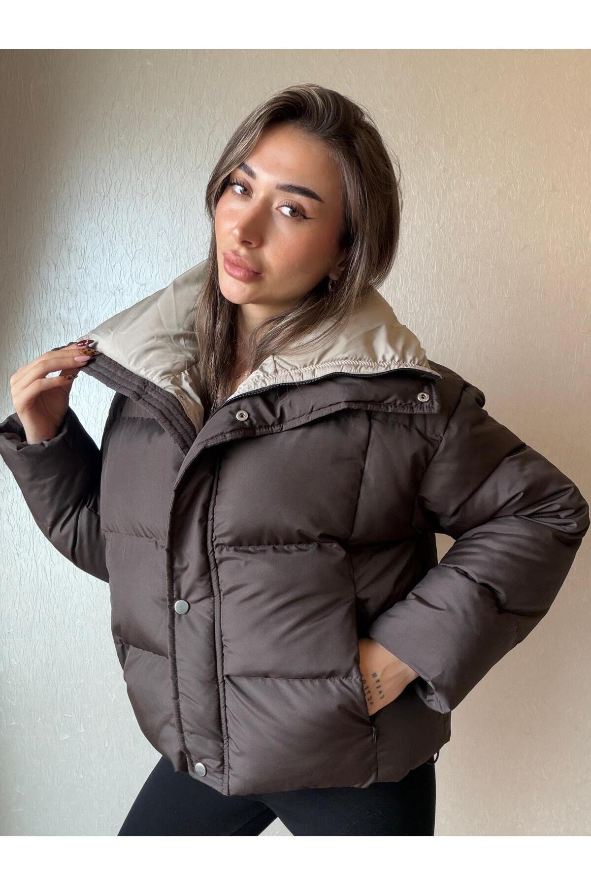 Fermuarlı Şişme Mont