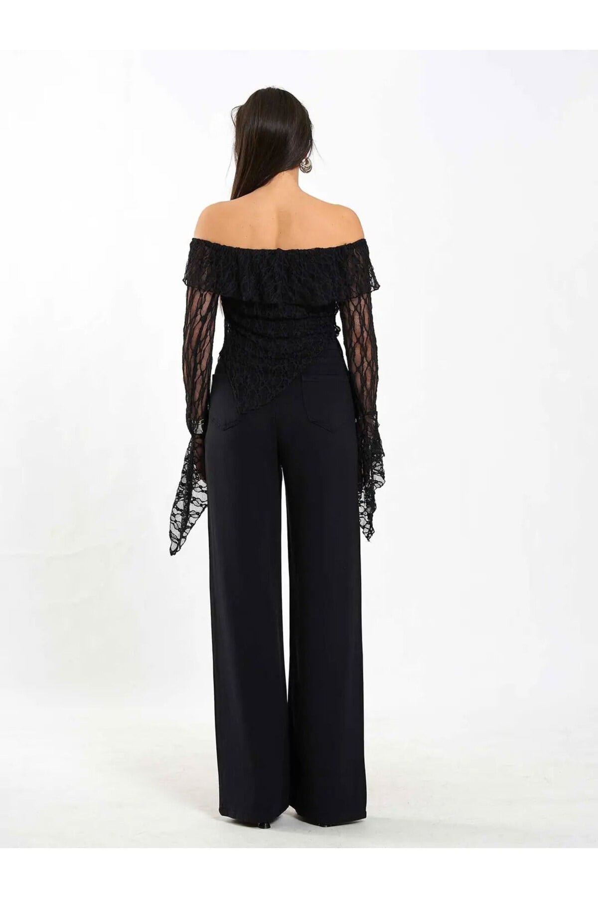 Tencel Kumaş Yüksek Bel Düz Paça Kadın Pantolon – Rahat Kesim Günlük Pantolon 031659