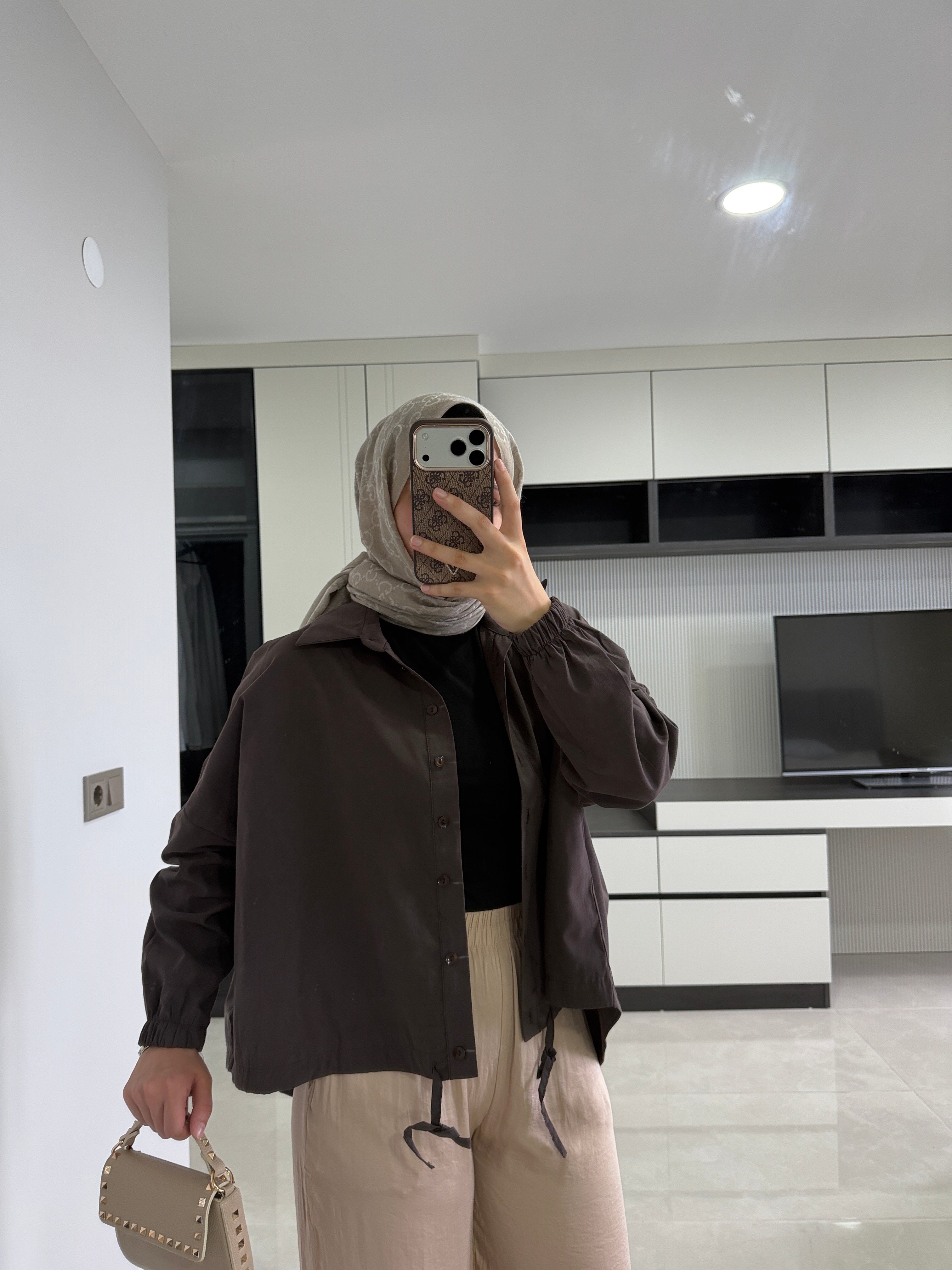 POPLİN GÖMLEK / KAHVERENGİ