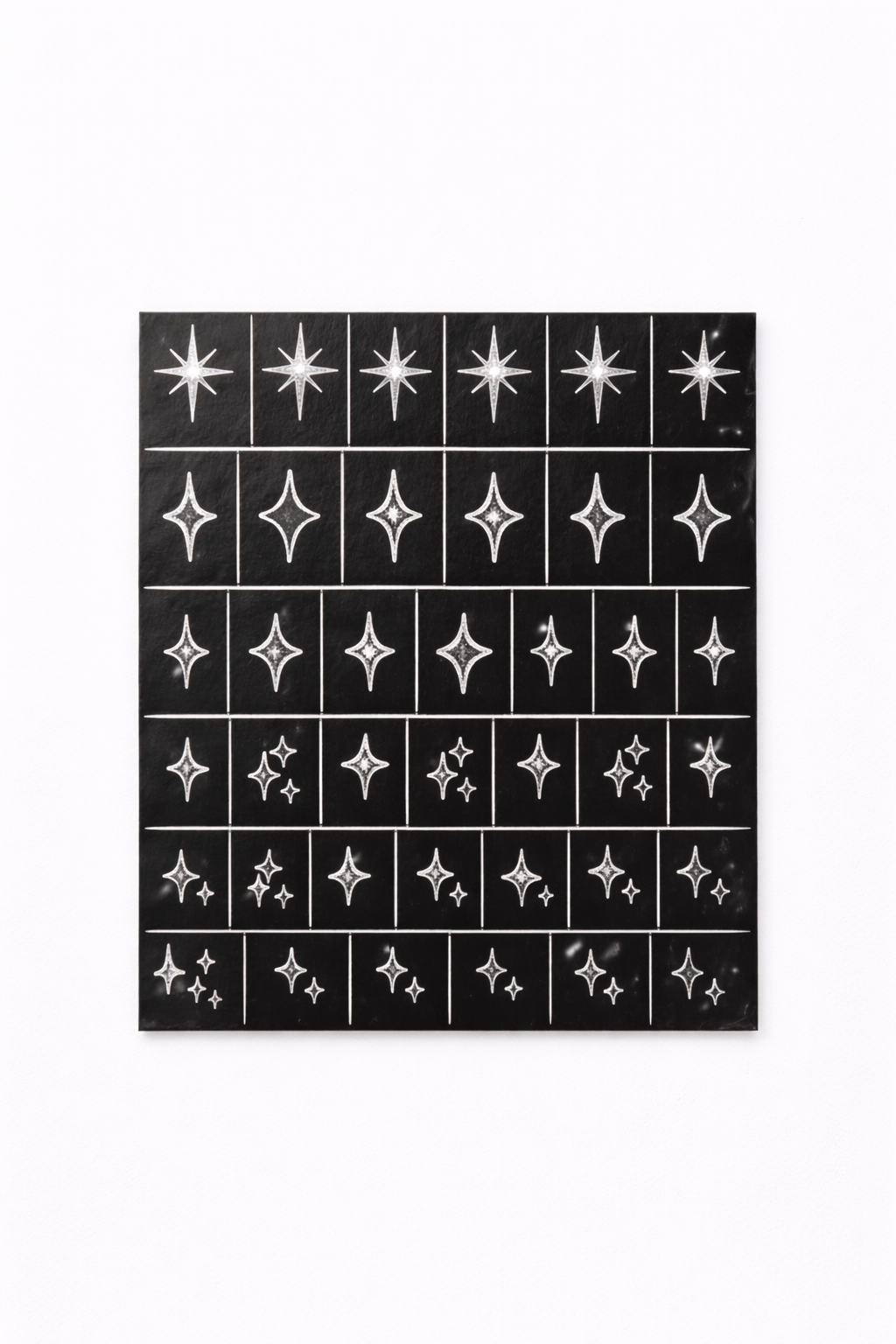 Airbrush Yıldız Desen Nail Art Şablonu – Star Sparkle Serisi