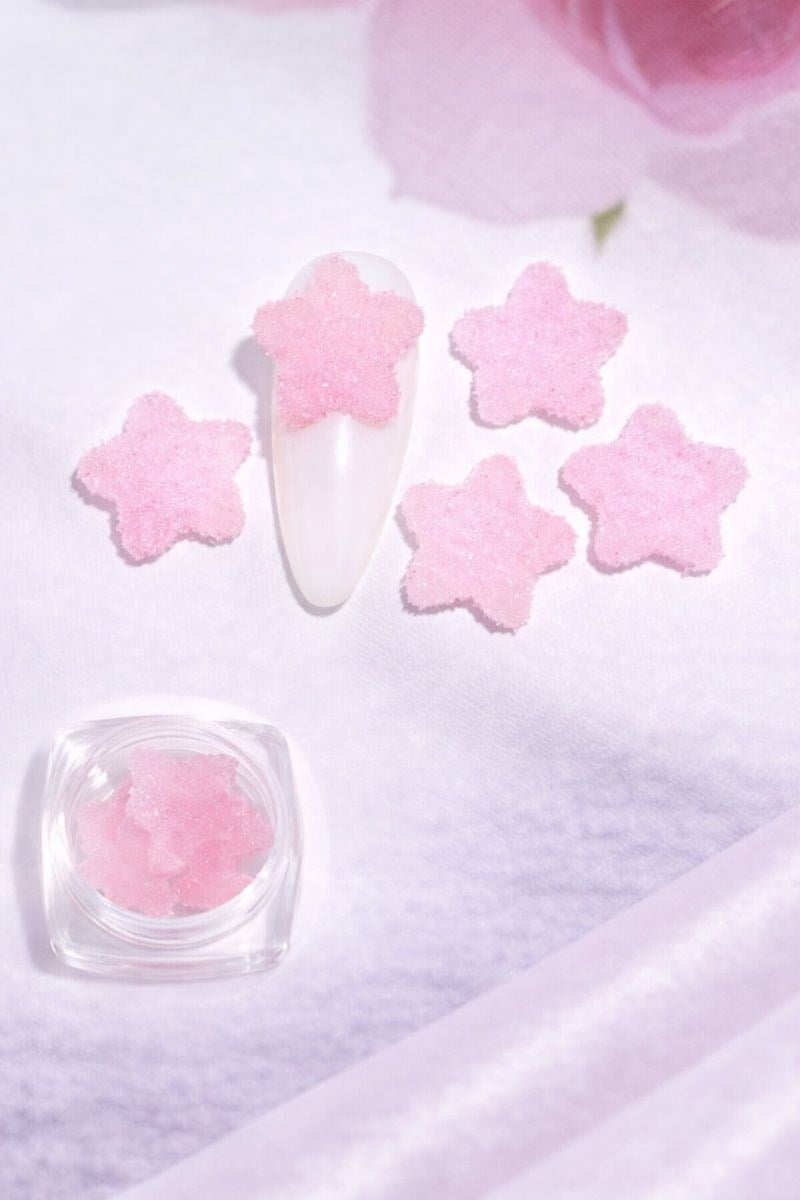Candy Glow 3D Sugar Star Nail Charm – Baby Pink No:14