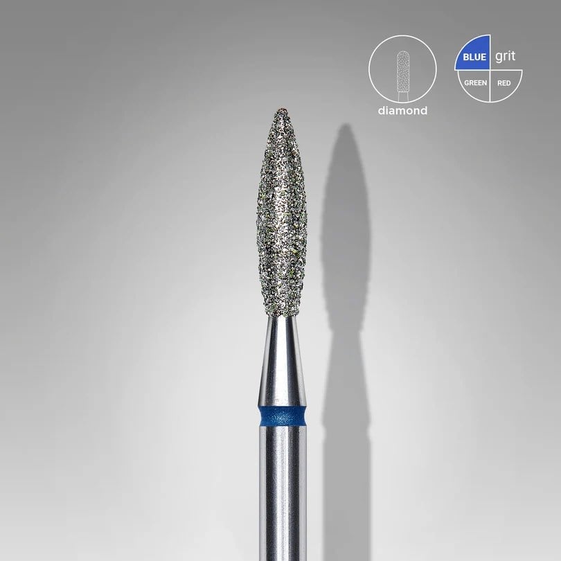 Elmas Alev Freze, Mavi, Çap 2,3 mm, Çalışma Kısmı 10 mm