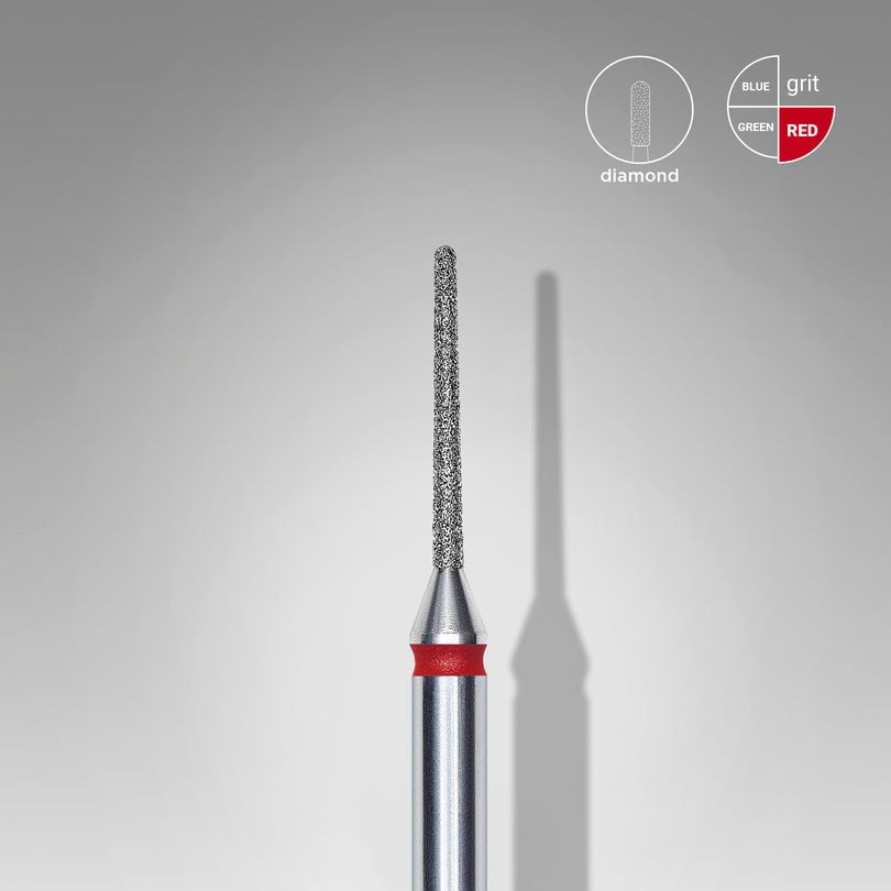 Elmas İğne Freze, Kırmızı, Çap 1 mm, Çalışma Kısmı 10 mm