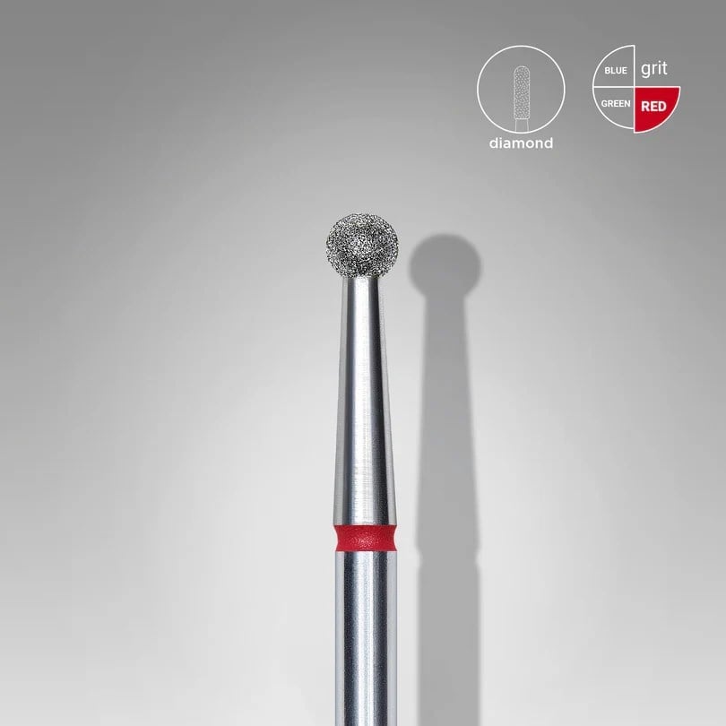 Elmas Küre Freze, Kırmızı, Çap 2,7 mm